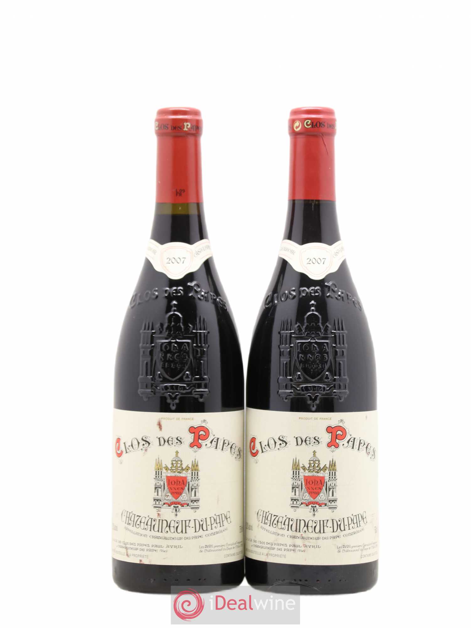 Châteauneuf-du-Pape Clos des Papes - Paul Avril 2007 - Lot de 2 bouteilles - 0