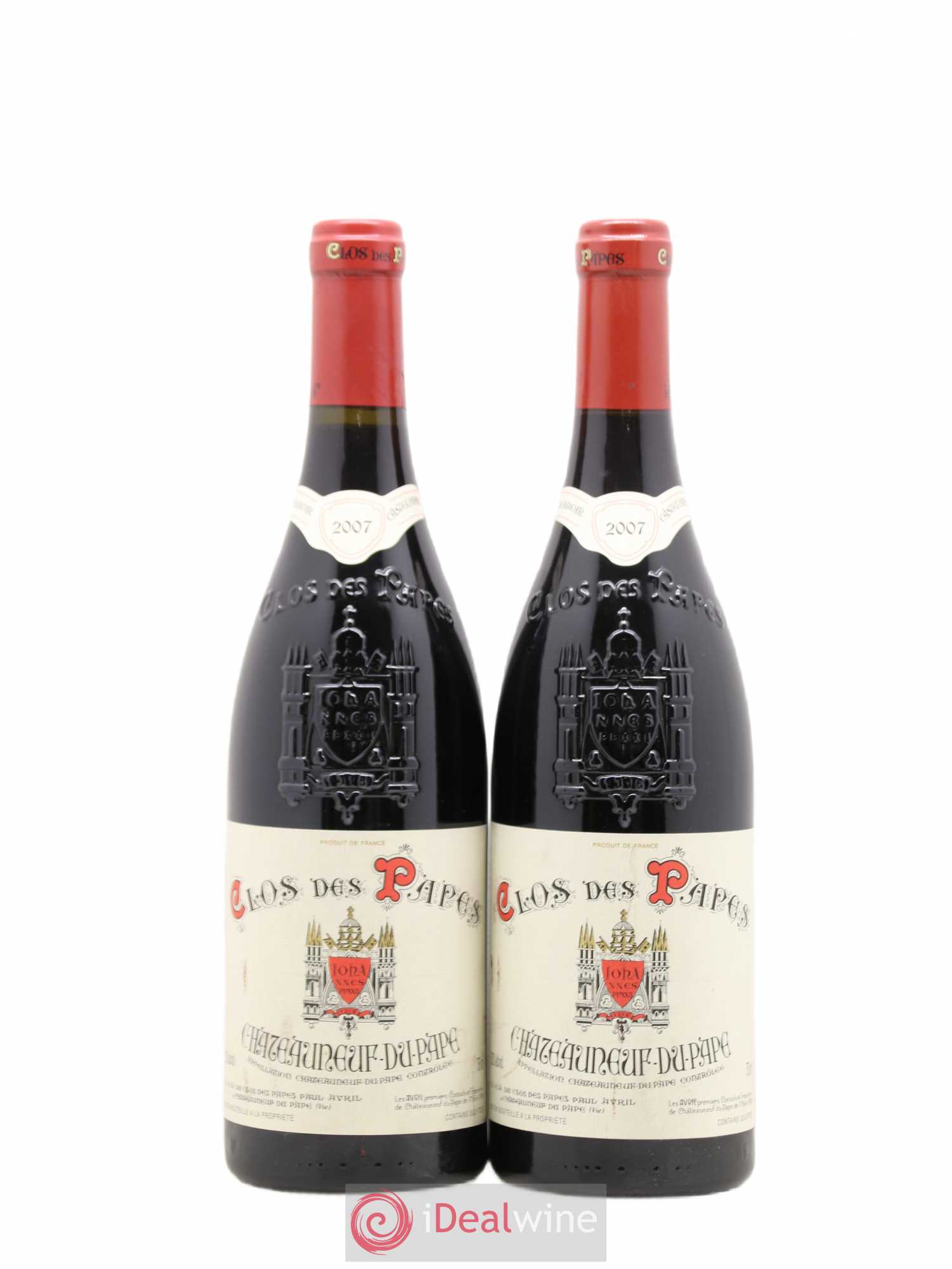 Châteauneuf-du-Pape Clos des Papes - Paul Avril 2007 - Lot de 2 bouteilles - 0