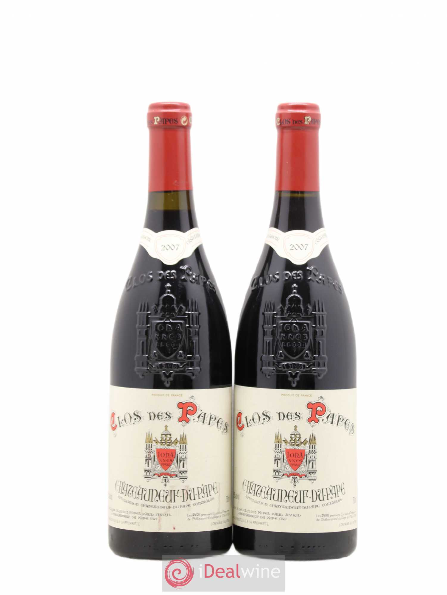 Châteauneuf-du-Pape Clos des Papes - Paul Avril 2007 - Lot de 2 bouteilles - 0