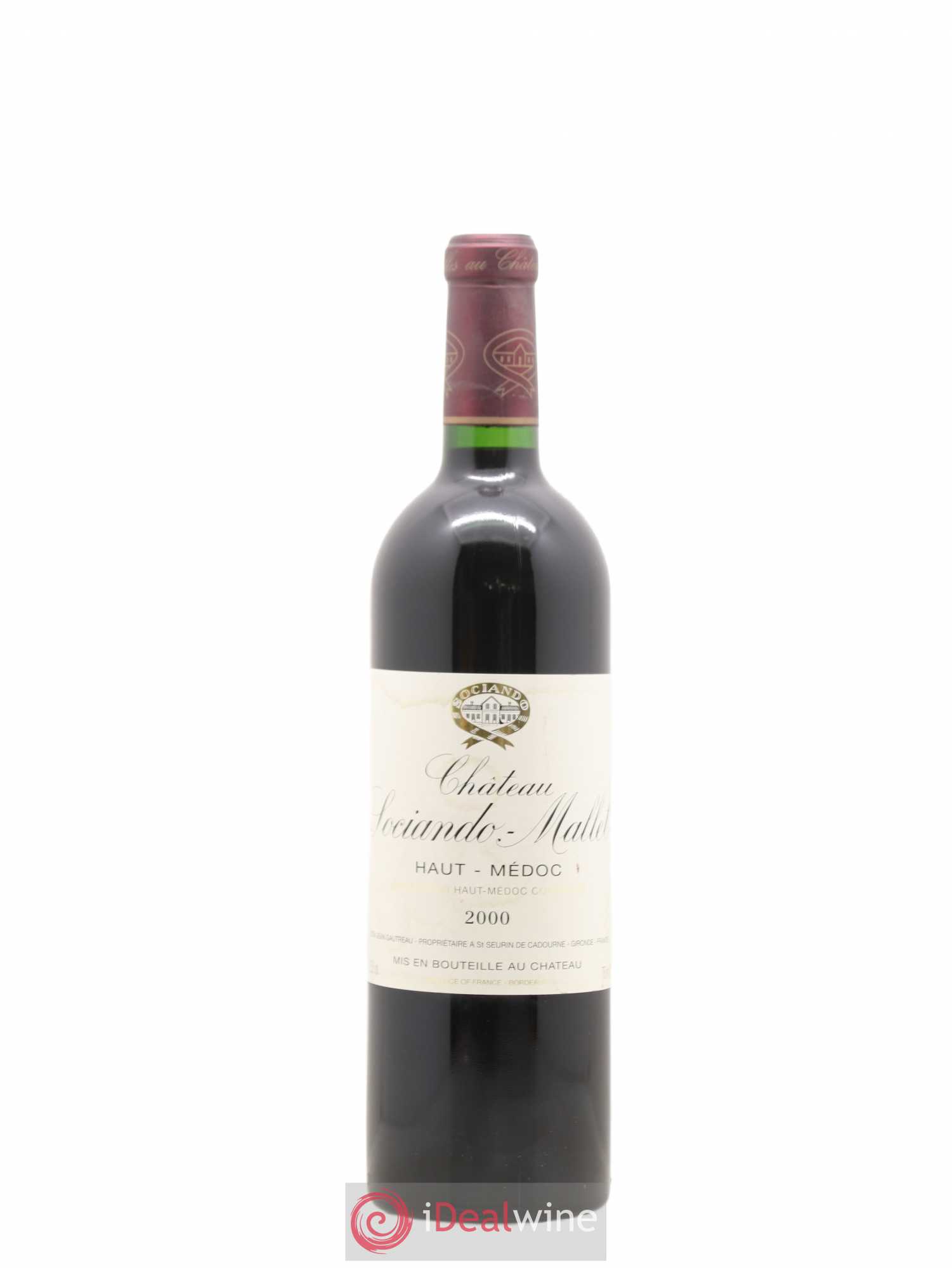 Château Sociando Mallet 2000 - Lot de 1 bouteille - 0