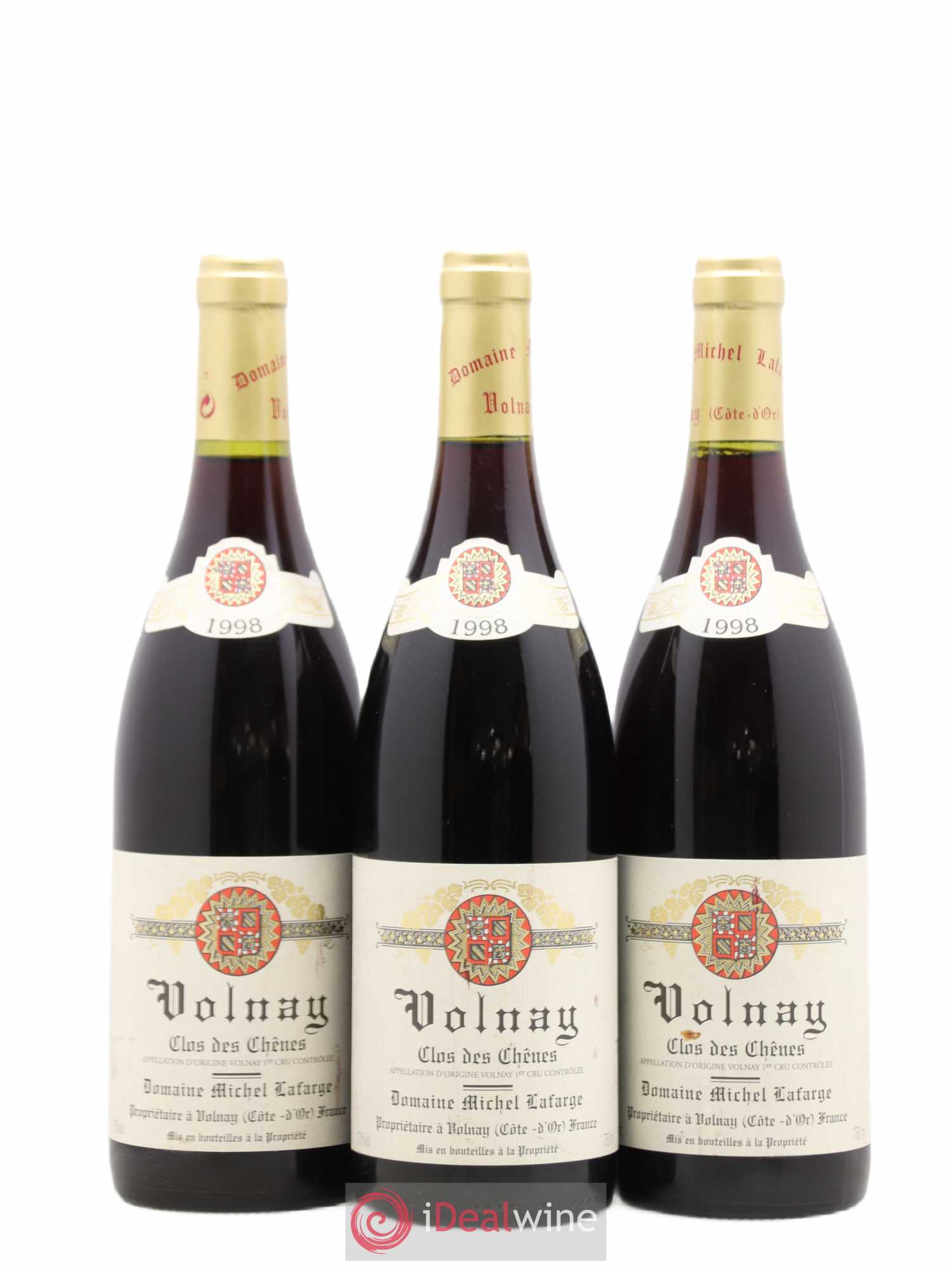 Volnay 1er Cru Clos des Chênes Lafarge (Domaine) 1998 - Lot de 3 bouteilles - 0