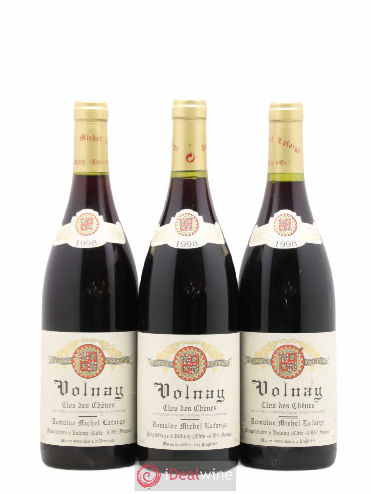 Volnay 1er Cru Clos des Chênes Lafarge (Domaine) 1998 - Lot de 3 bouteilles - 0