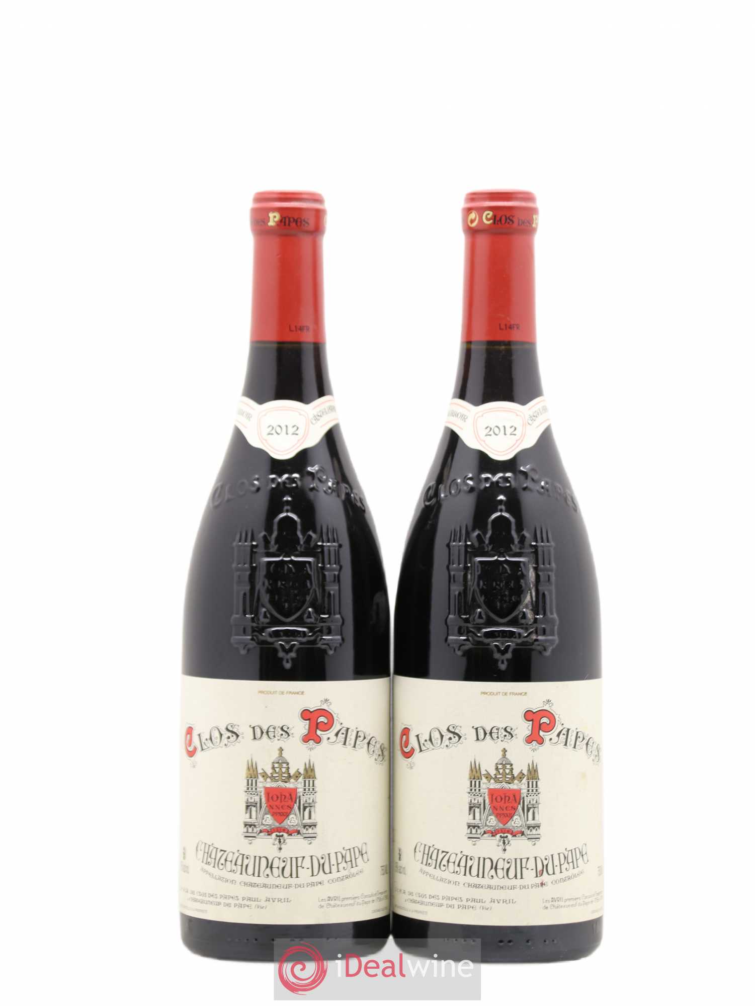 Châteauneuf-du-Pape Clos des Papes - Paul Avril 2012 - Lot de 2 bouteilles - 0