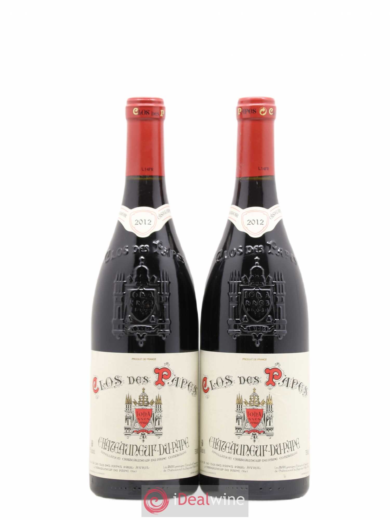 Châteauneuf-du-Pape Clos des Papes - Paul Avril 2012 - Lot de 2 bouteilles - 0