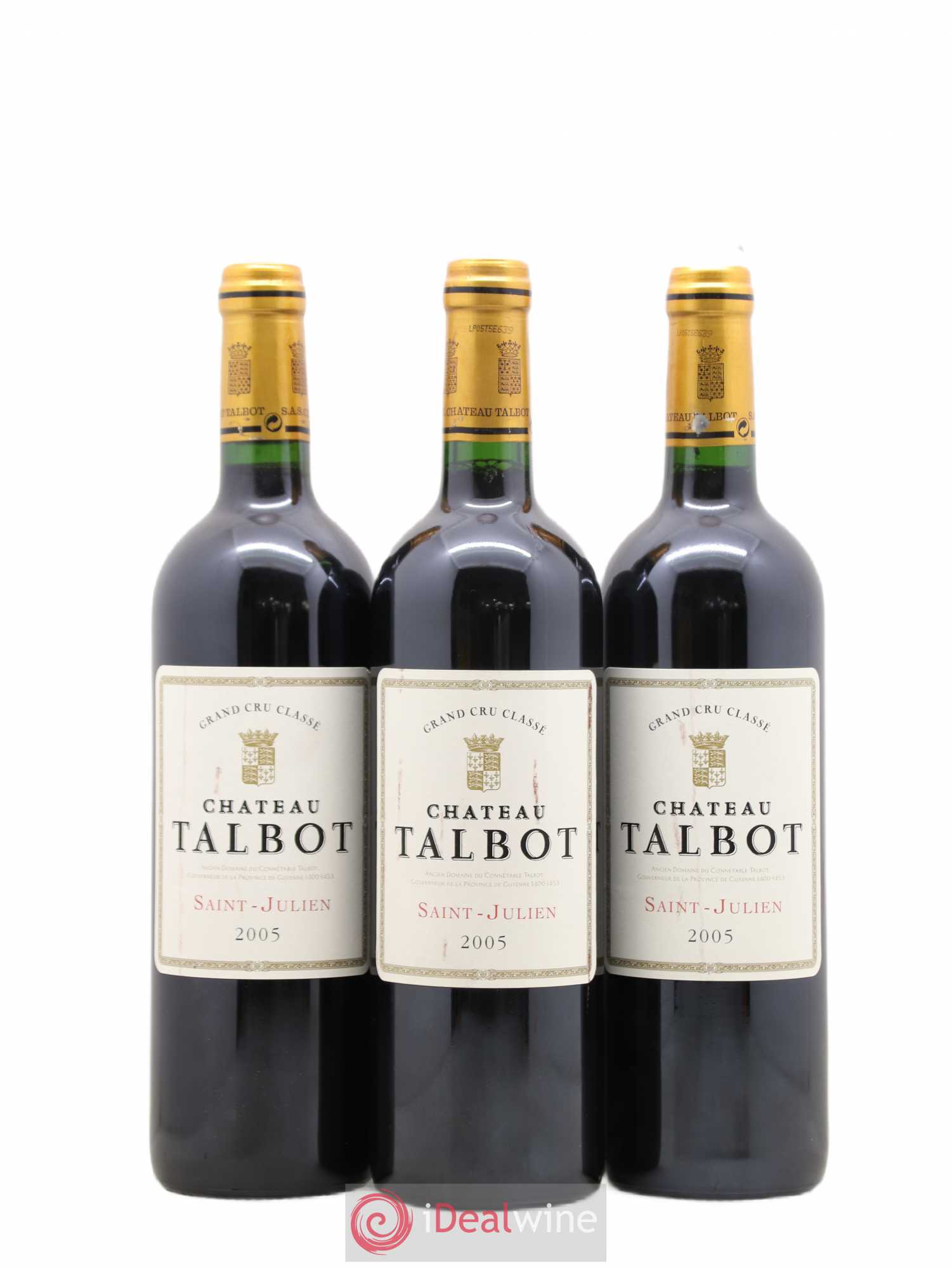 Château Talbot 4ème Grand Cru Classé 2005 - Lot de 6 bouteilles - 1