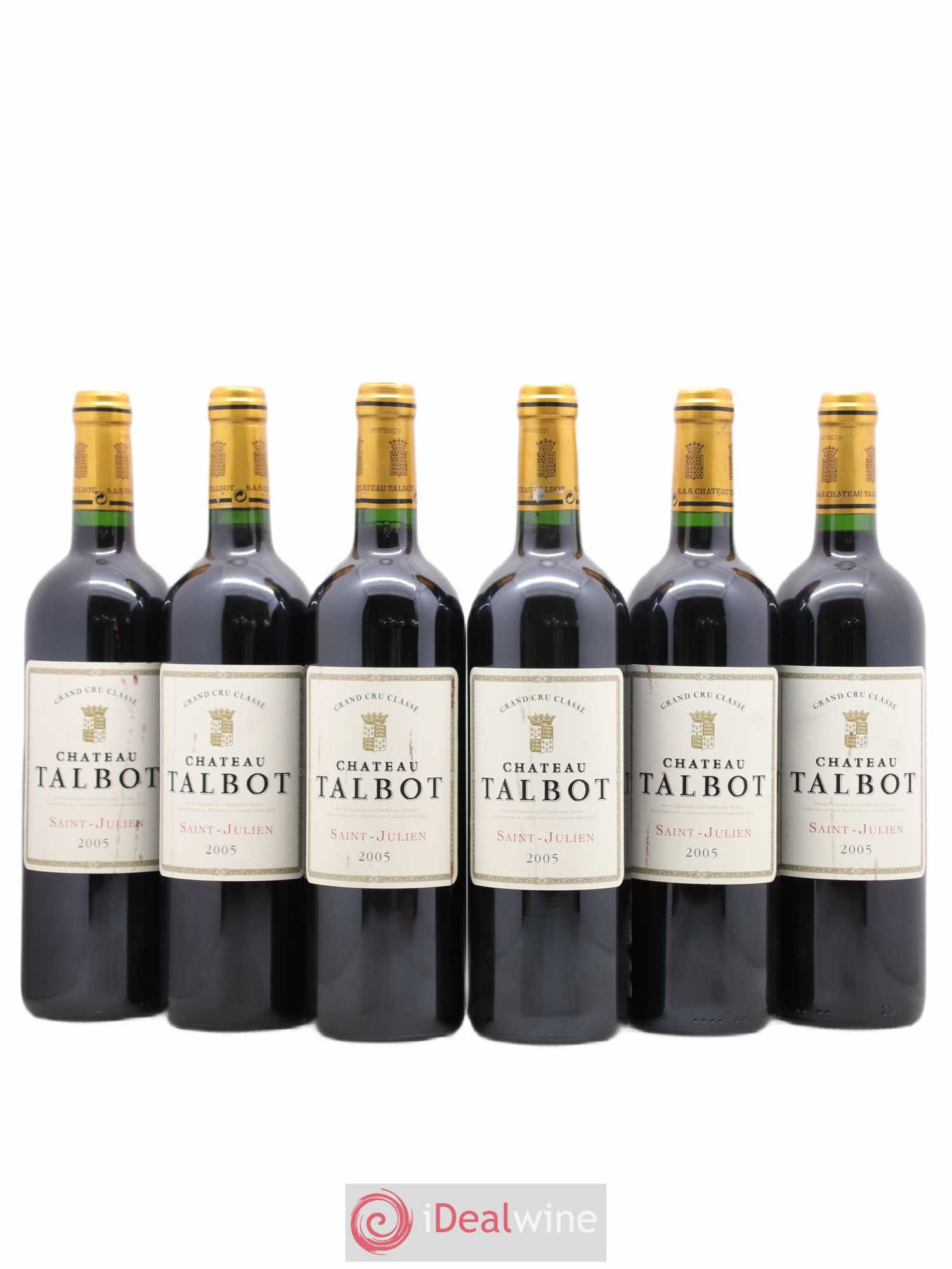 Château Talbot 4ème Grand Cru Classé 2005 - Lot de 6 bouteilles - 0