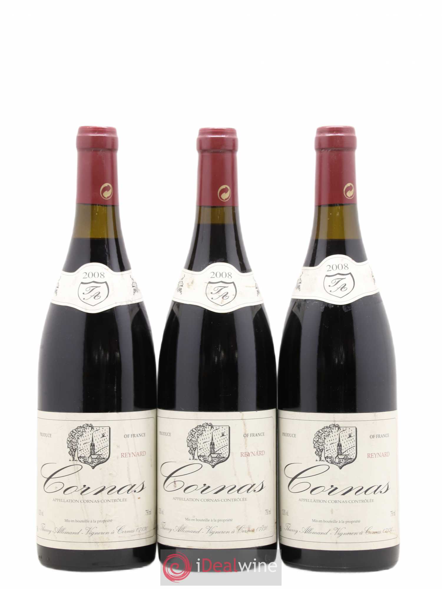 Cornas Reynard Thierry Allemand 2008 - Lot de 3 bouteilles - 0
