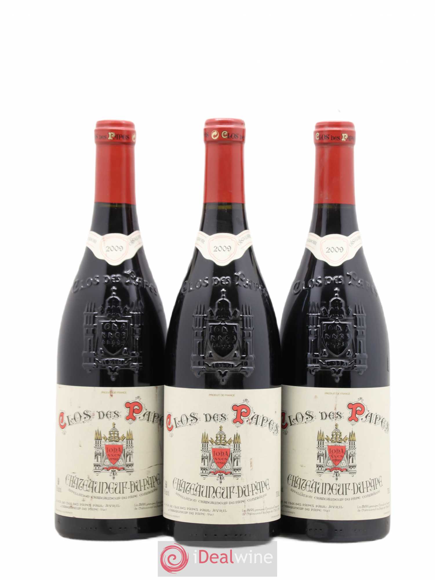 Châteauneuf-du-Pape Clos des Papes - Paul Avril 2009 - Lot de 3 bouteilles - 0