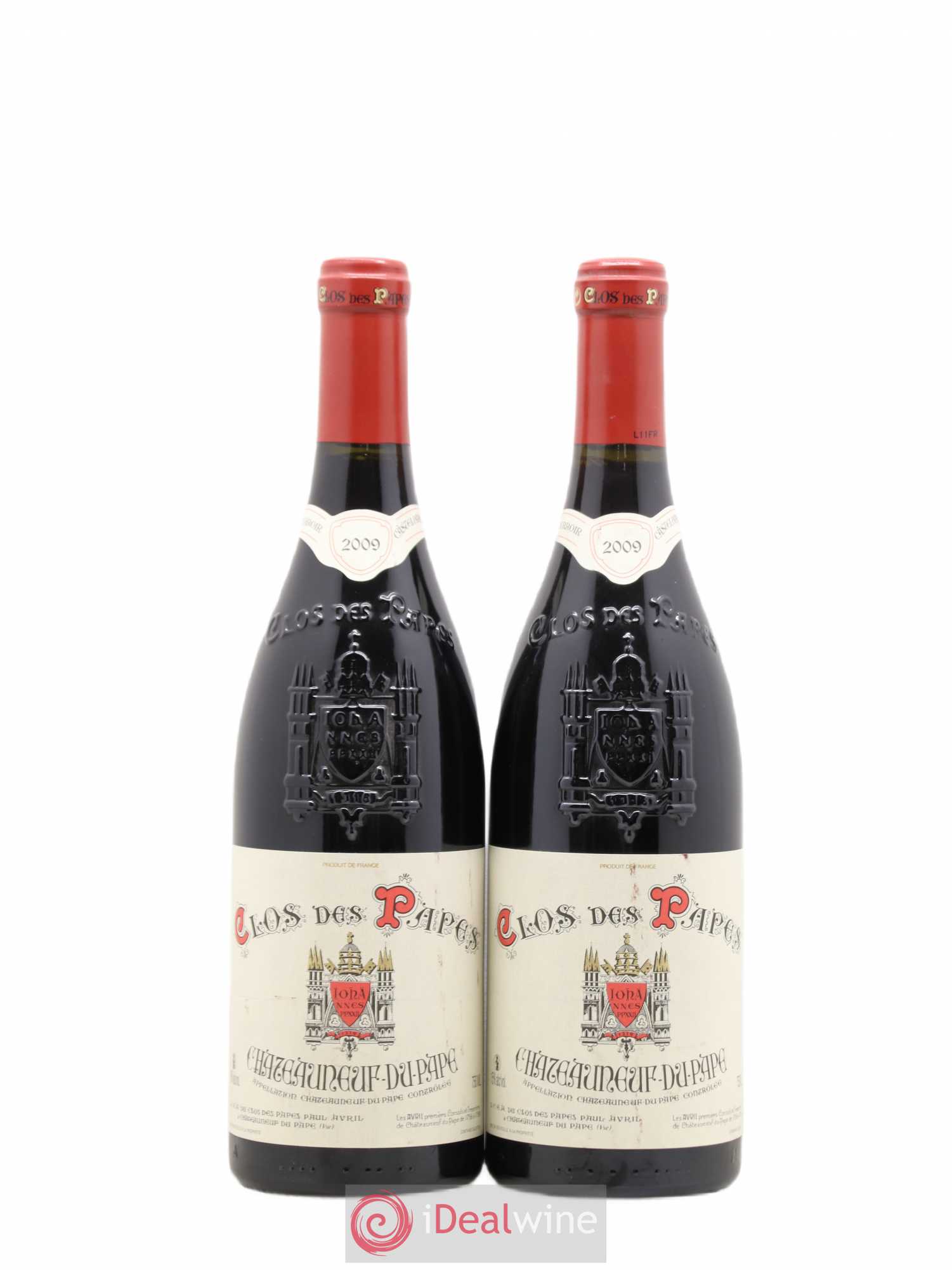 Châteauneuf-du-Pape Clos des Papes - Paul Avril 2009 - Lot de 2 bouteilles - 0