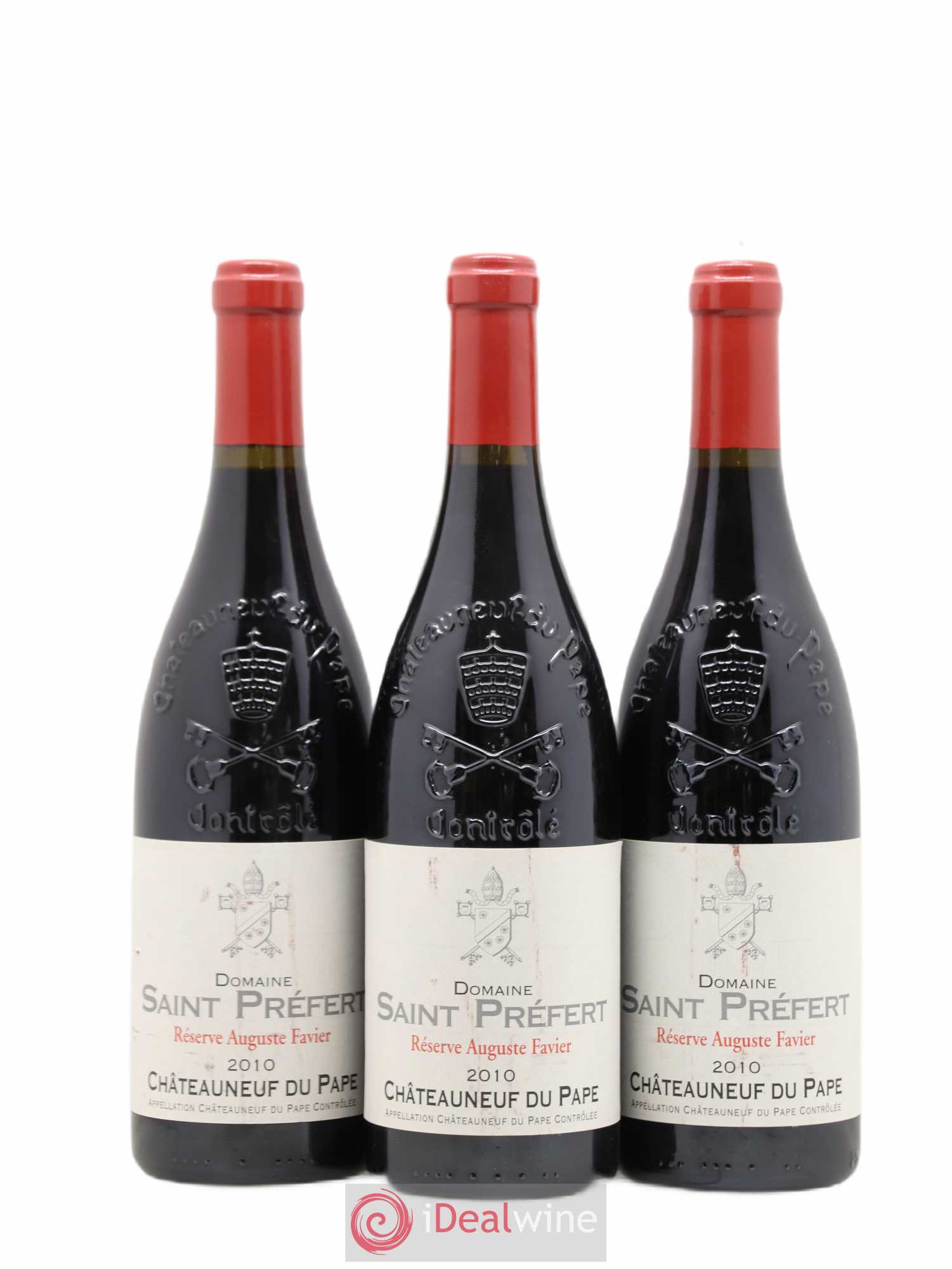 Châteauneuf-du-Pape Réserve Auguste Favier Domaine Saint-Préfert 2010 - Lot de 3 bouteilles - 0