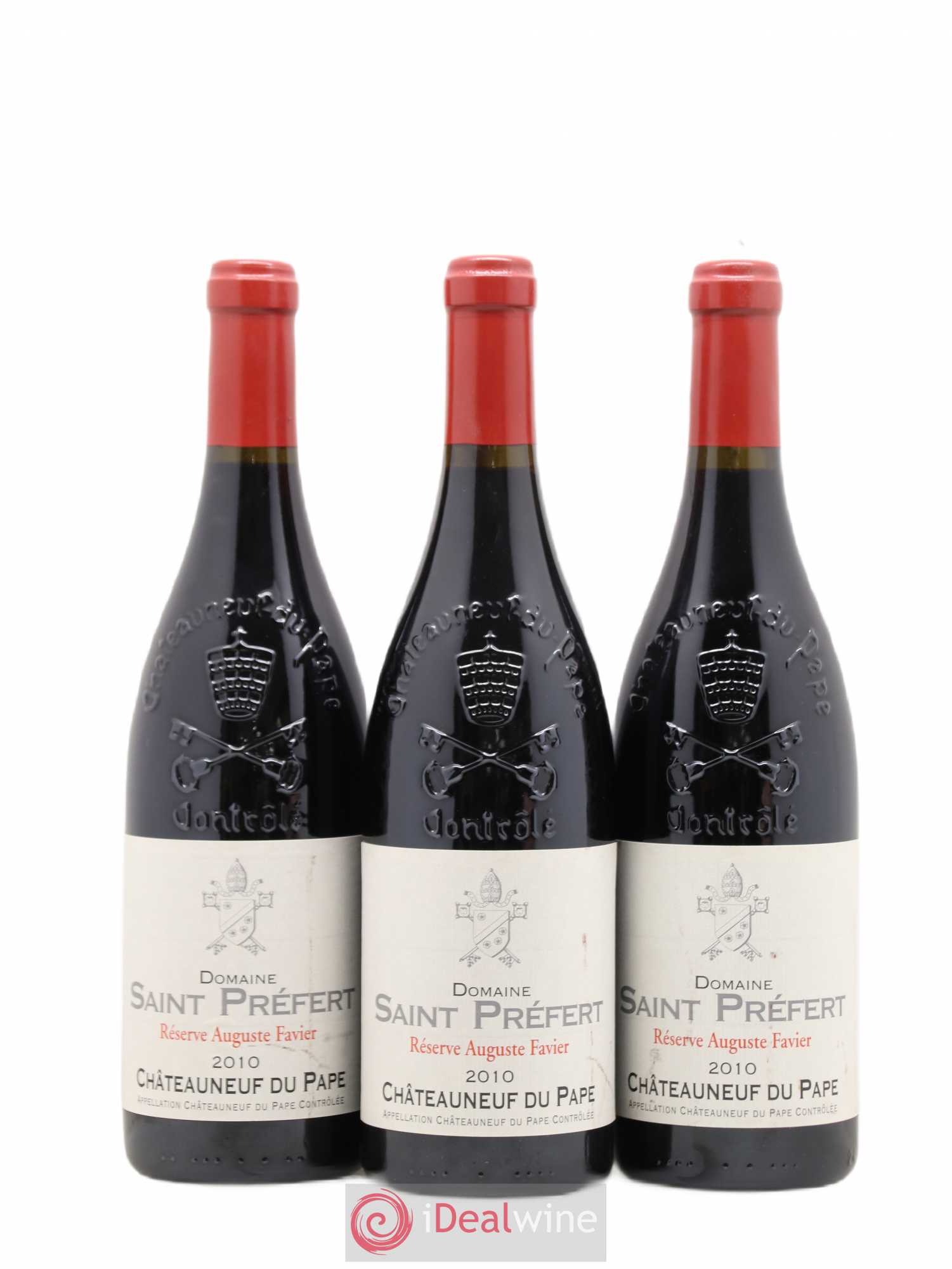 Châteauneuf-du-Pape Réserve Auguste Favier Domaine Saint-Préfert 2010 - Lot de 3 bouteilles - 0