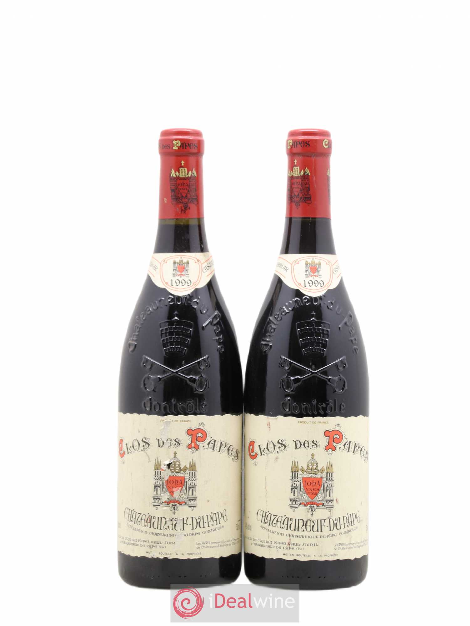 Châteauneuf-du-Pape Clos des Papes - Paul Avril 1999 - Lot de 2 bouteilles - 0