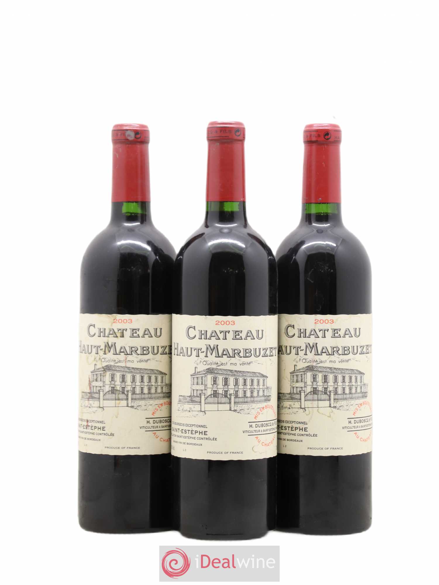 Château Haut Marbuzet 2003 - Lot de 6 bouteilles - 1