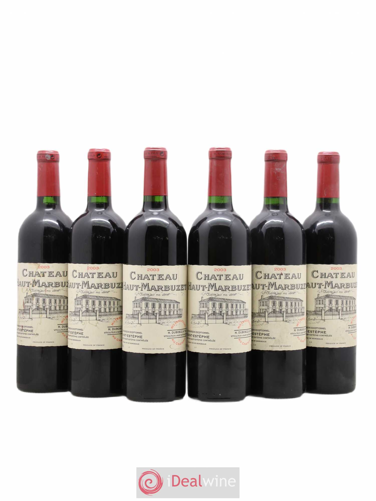 Château Haut Marbuzet 2003 - Lot de 6 bouteilles - 0