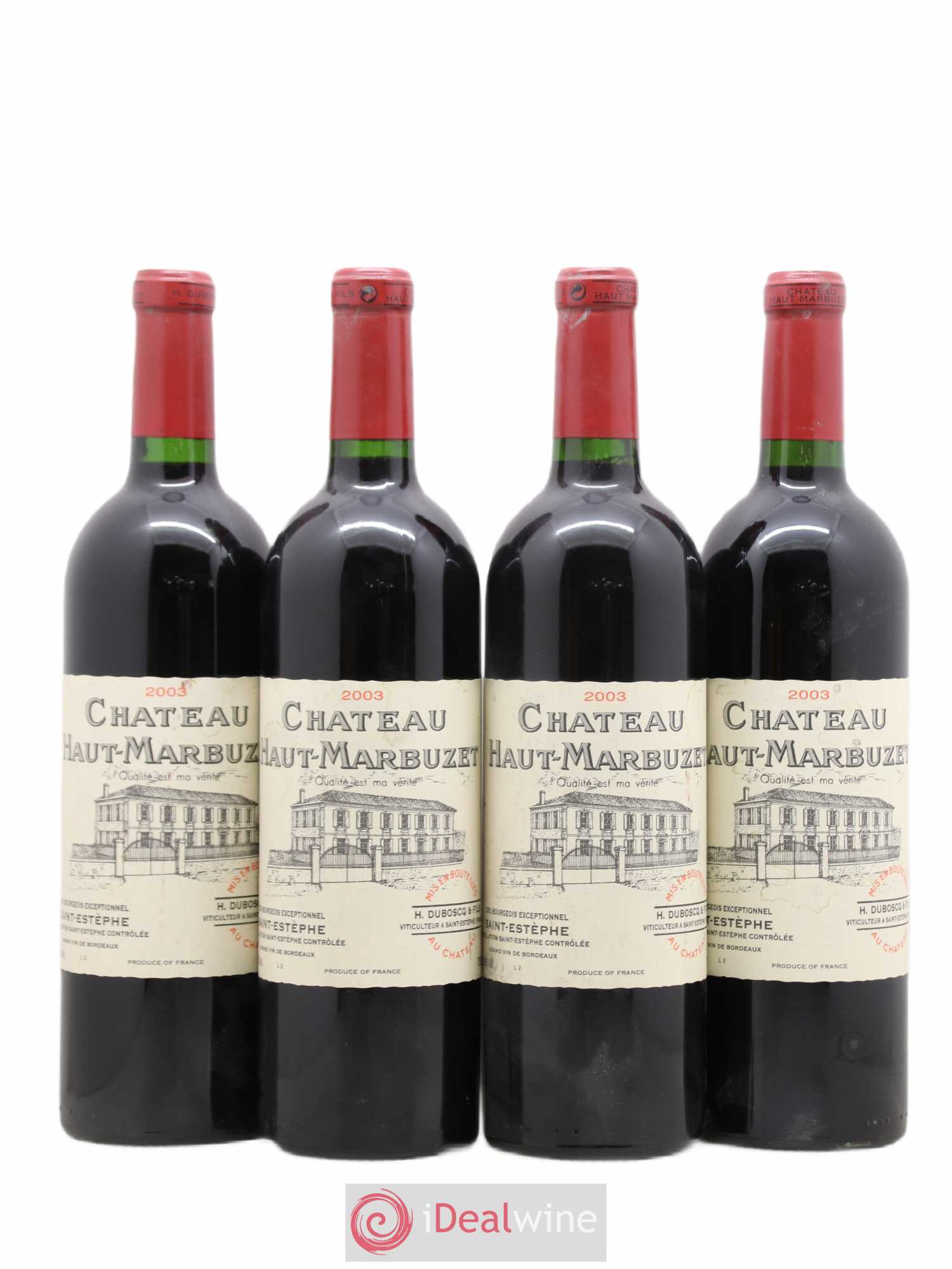 Château Haut Marbuzet 2003 - Lot de 4 bouteilles - 0