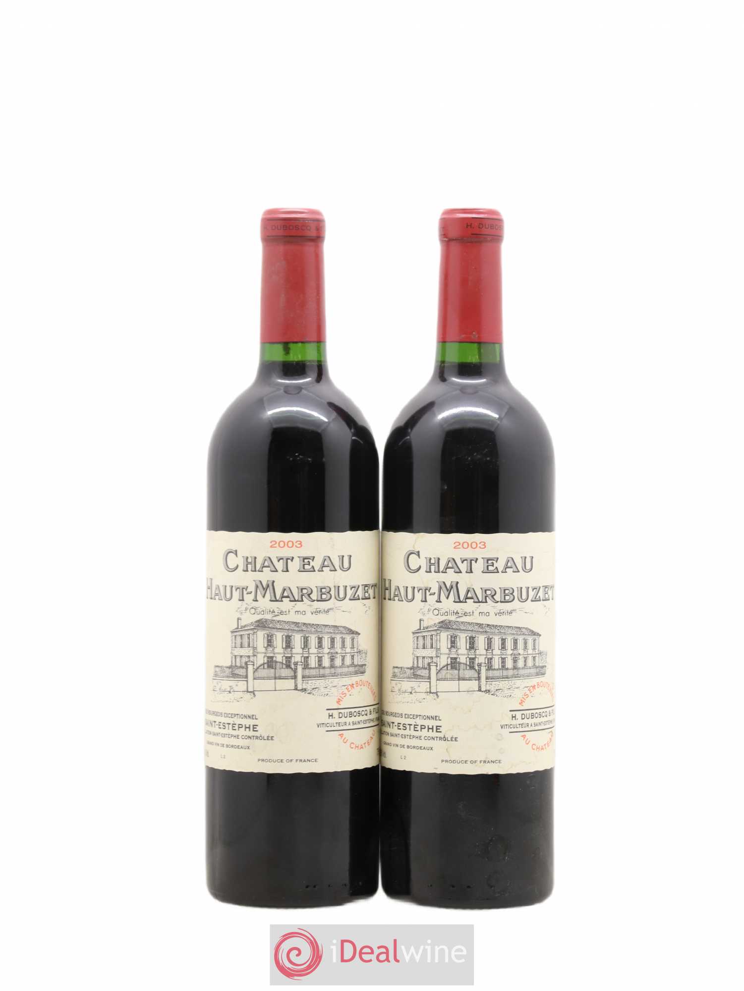 Château Haut Marbuzet 2003 - Lot de 2 bouteilles - 0