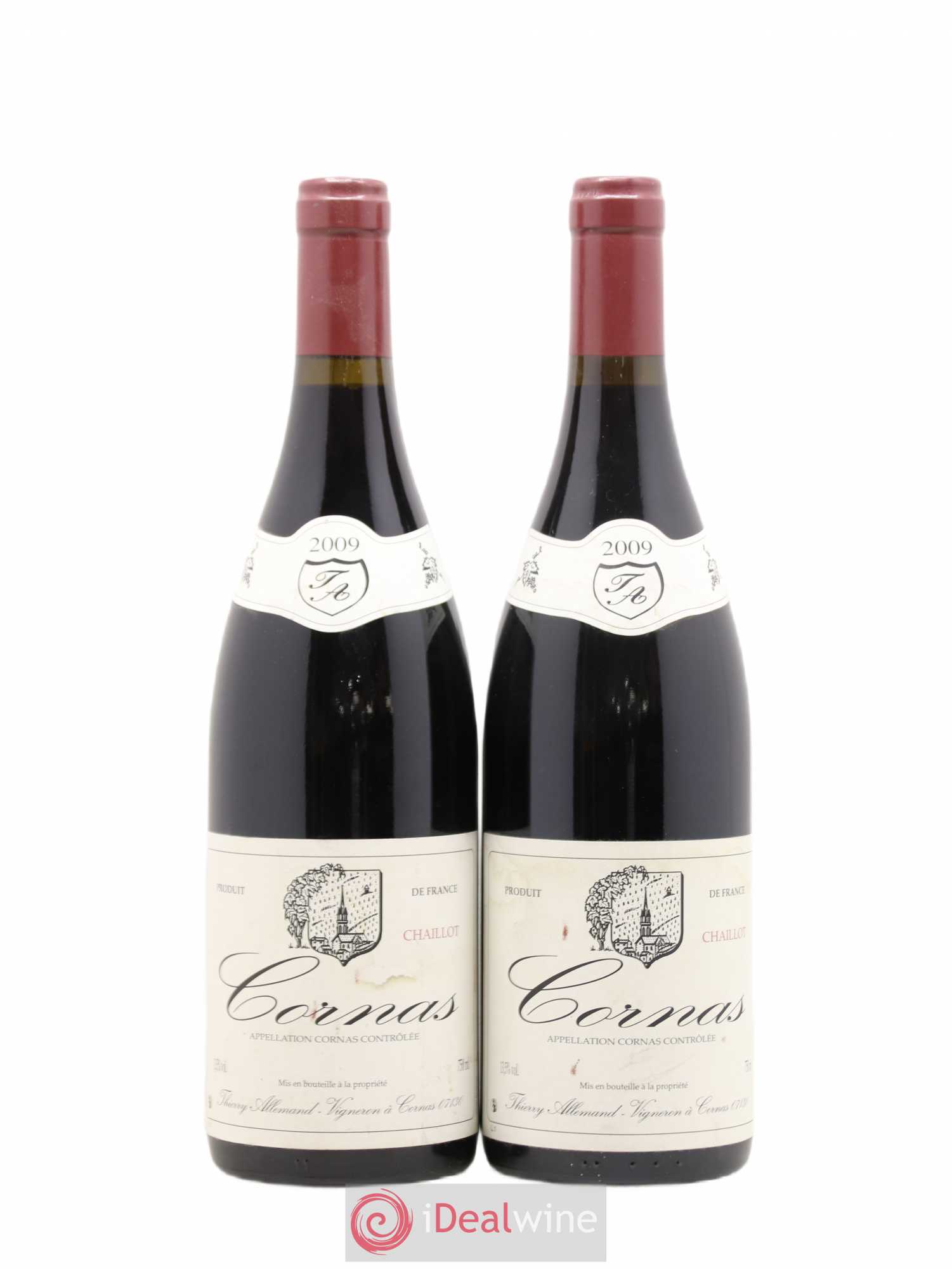 Cornas Chaillot Thierry Allemand 2009 - Lot de 2 bouteilles - 0
