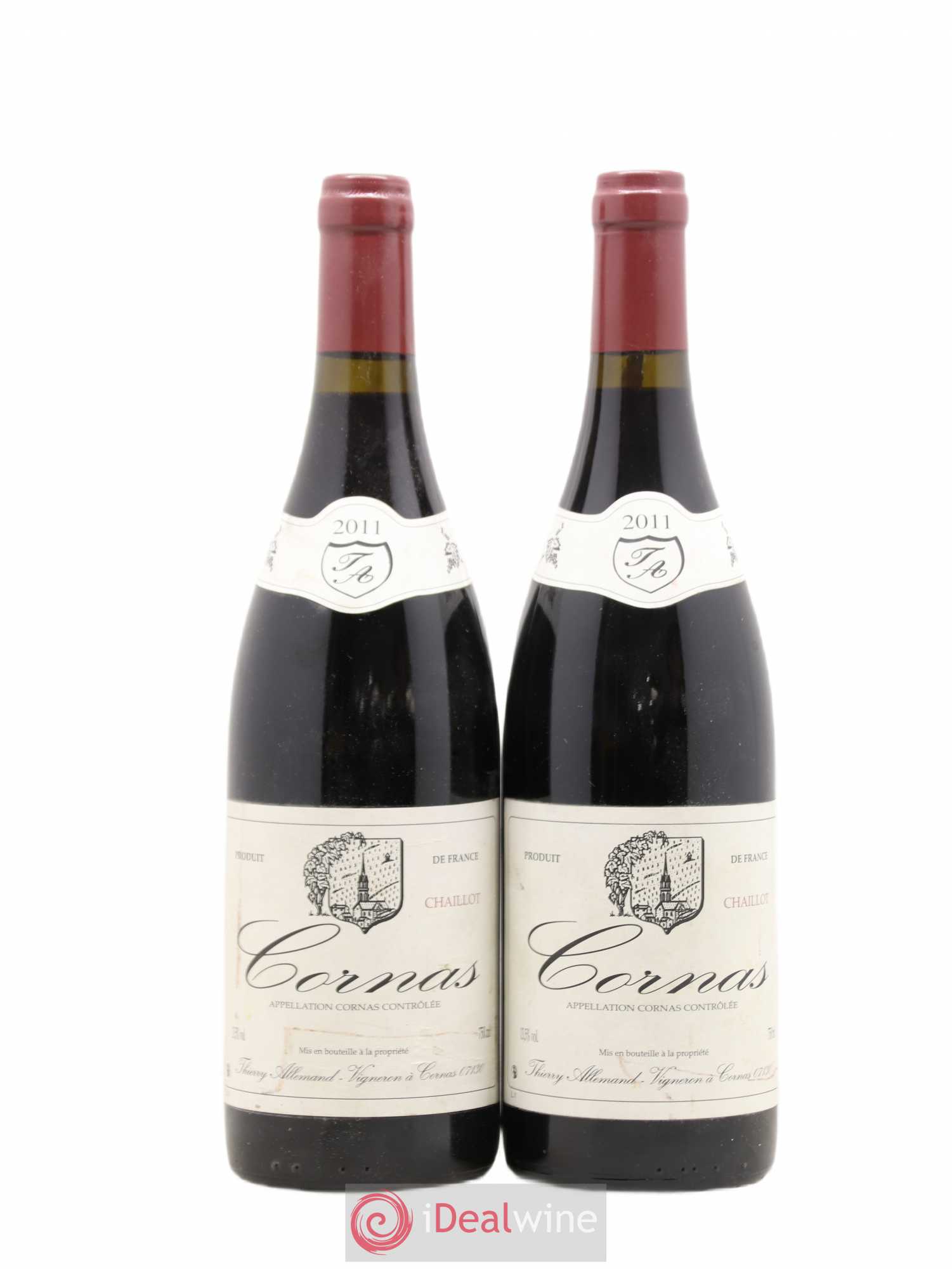 Cornas Chaillot Thierry Allemand 2011 - Lot de 2 bouteilles - 0