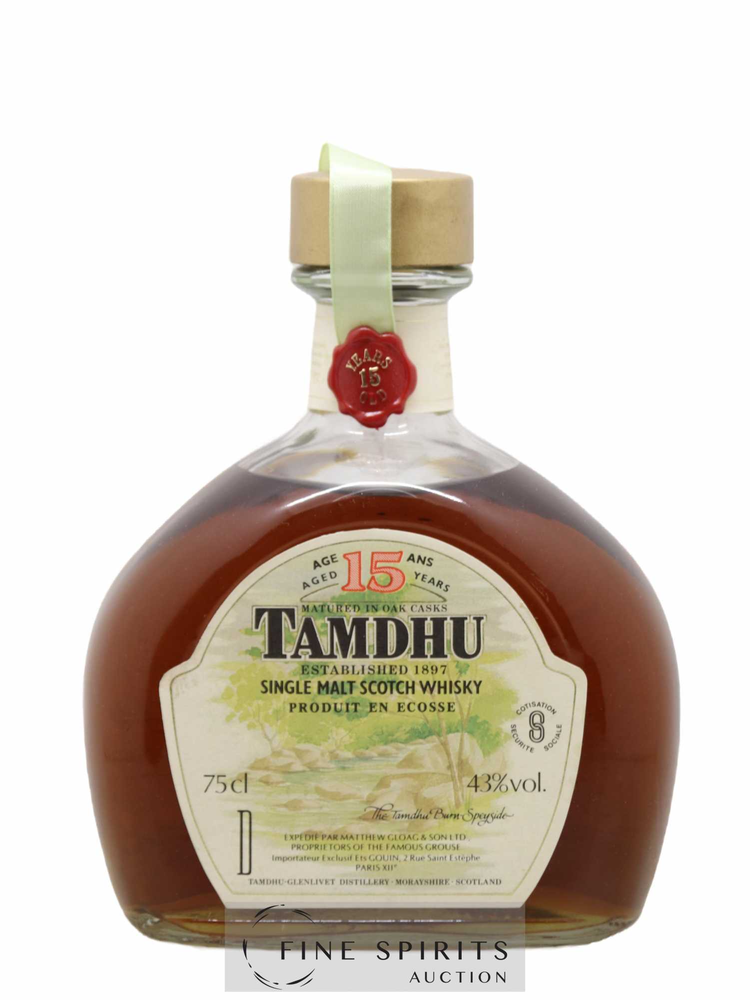 Tamdhu 15 years Of. Matured in Oak Casks Dumpy Decanter - Posten von 1 Flasche - 1