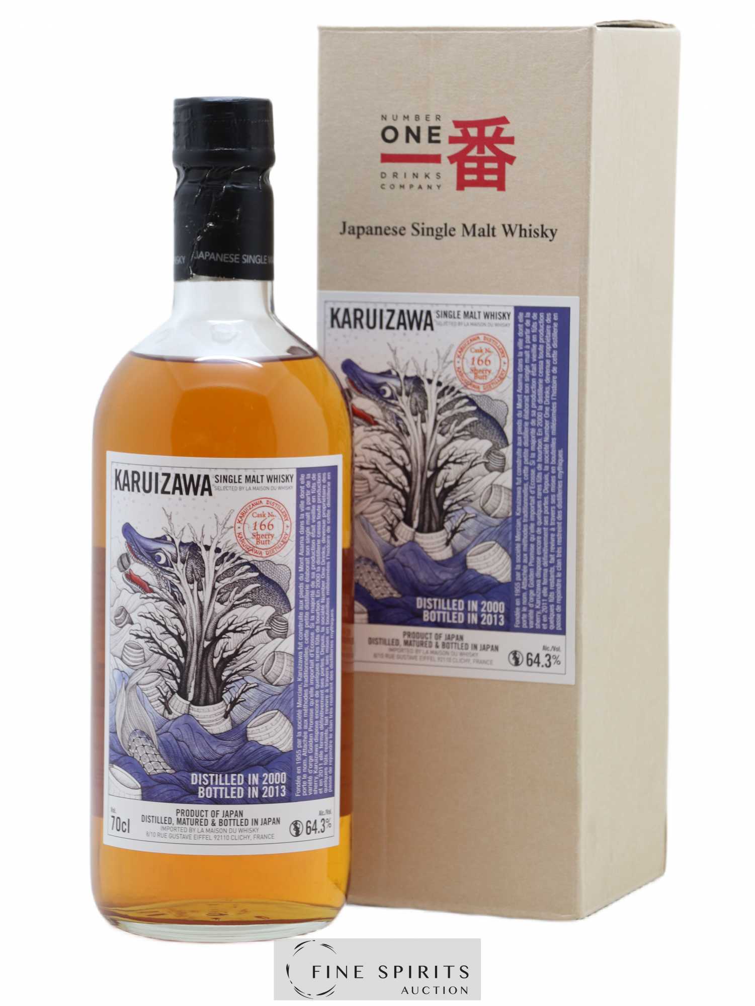 Karuizawa 2000 Of. Sherry Butt - Cask n°166 - bottled 2013 LMDW - Lot de 1 bouteille - 0