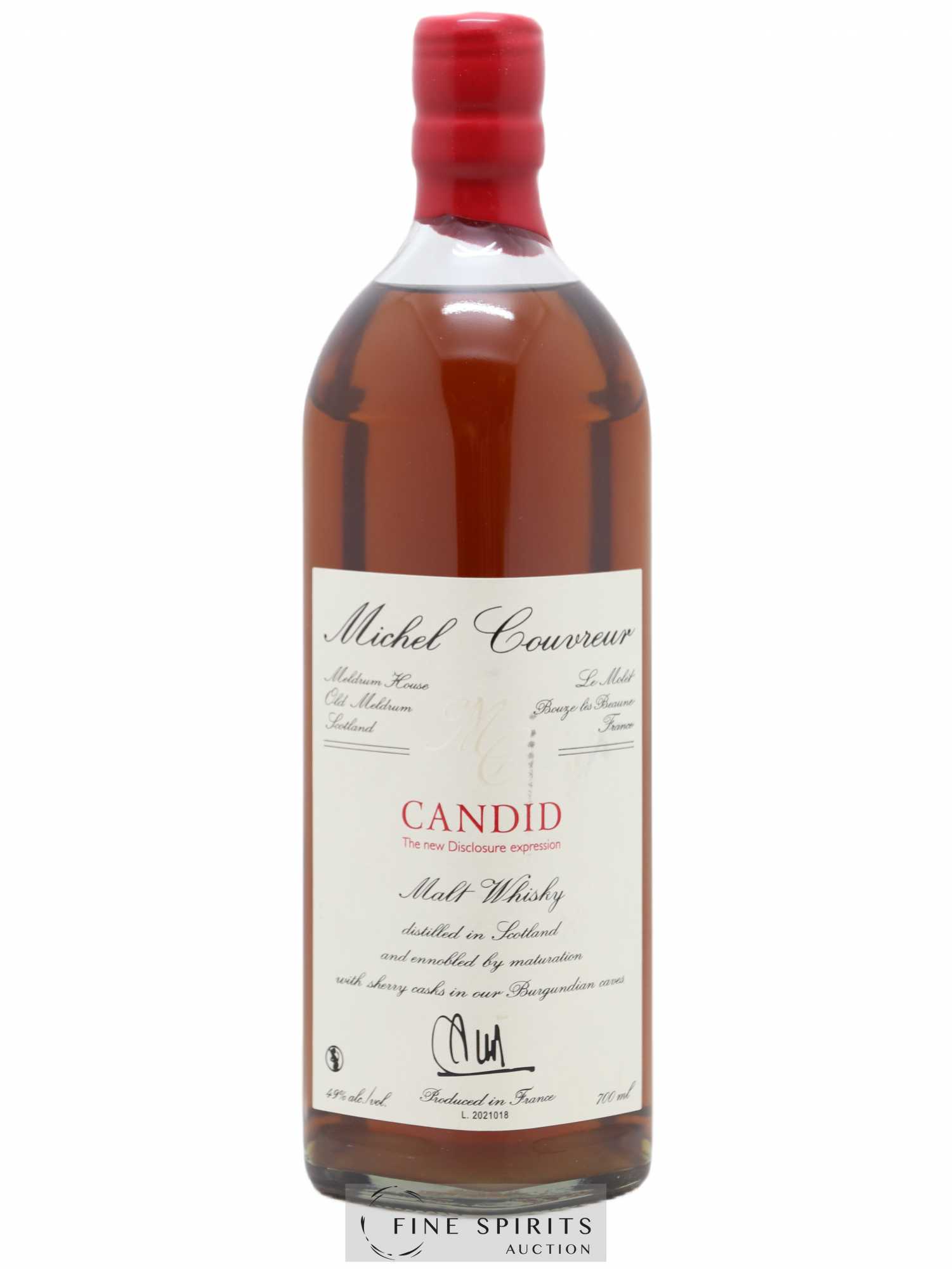 Michel Couvreur Of. Candid The New Disclosure Expression Sherry Casks matured - Lot de 1 bouteille - 0