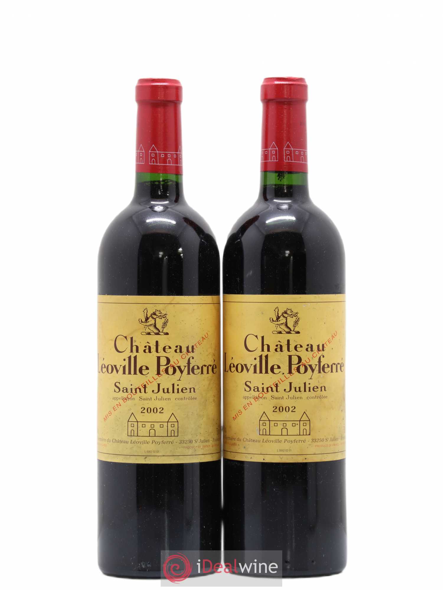 Château Léoville Poyferré 2ème Grand Cru Classé 2002 - Lot de 2 bouteilles - 0