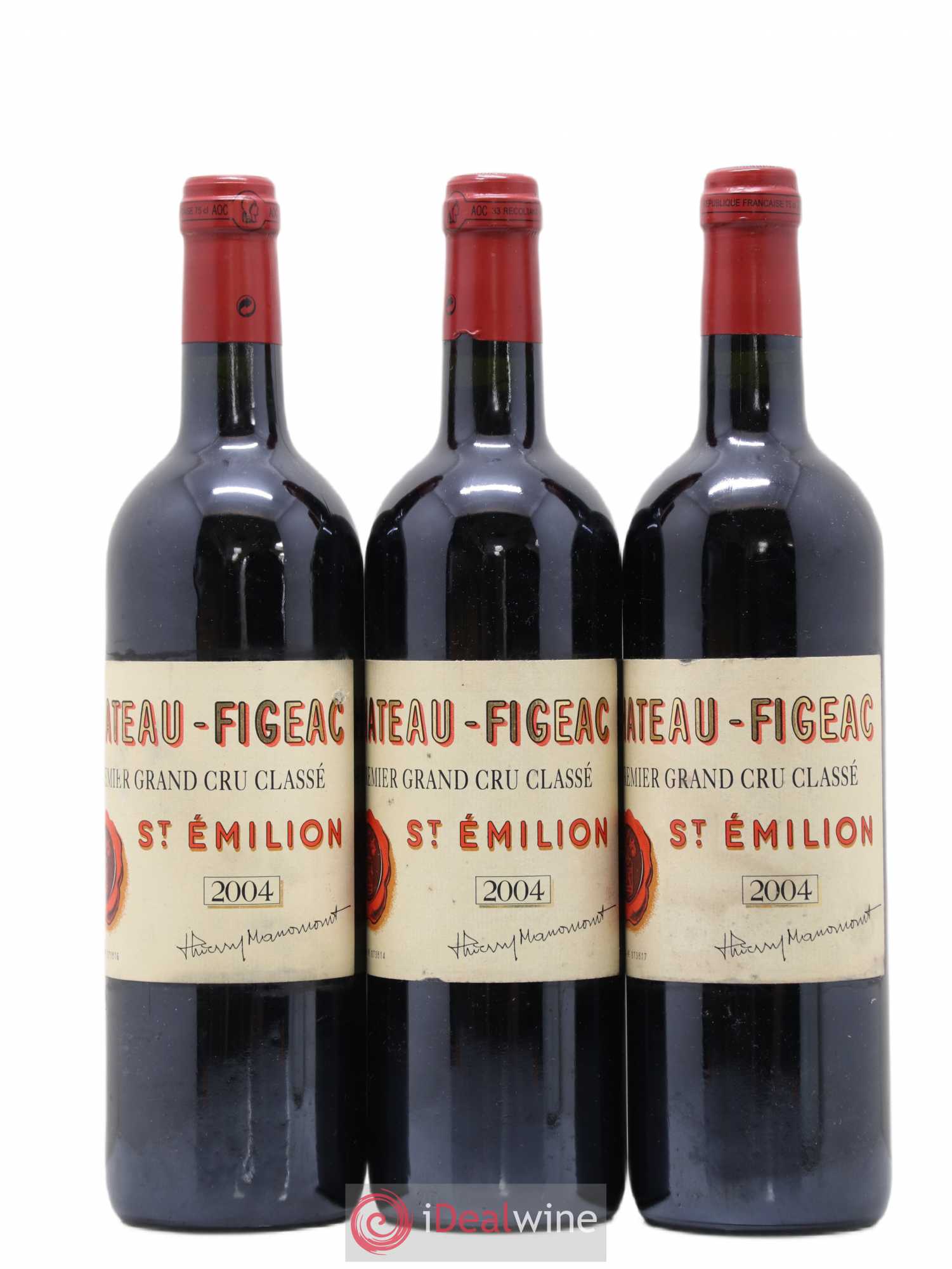 Château Figeac 1er Grand Cru Classé A 2004 - Lot de 3 bouteilles - 0