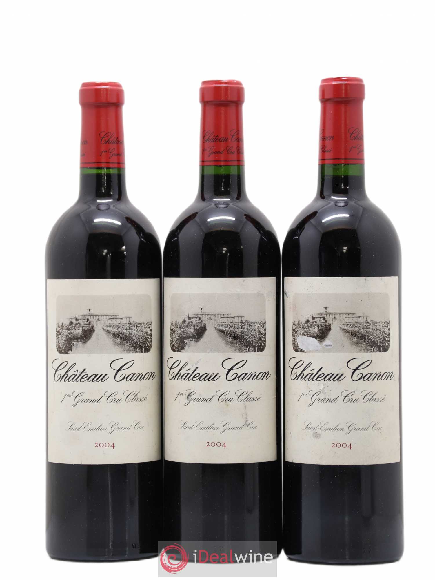 Château Canon 1er Grand Cru Classé B 2004 - Lot de 3 bouteilles - 0