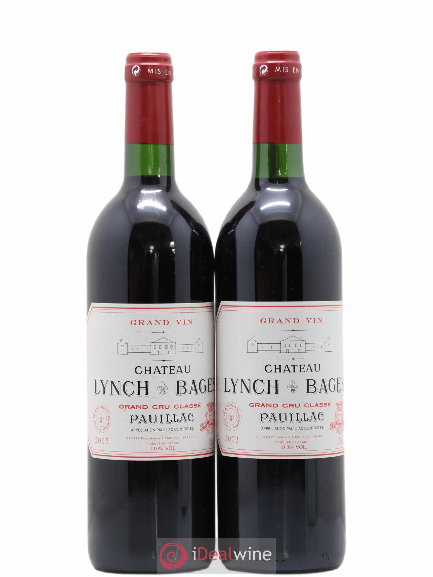 Château Lynch Bages 5ème Grand Cru Classé 2002 - Lot de 2 bouteilles - 0