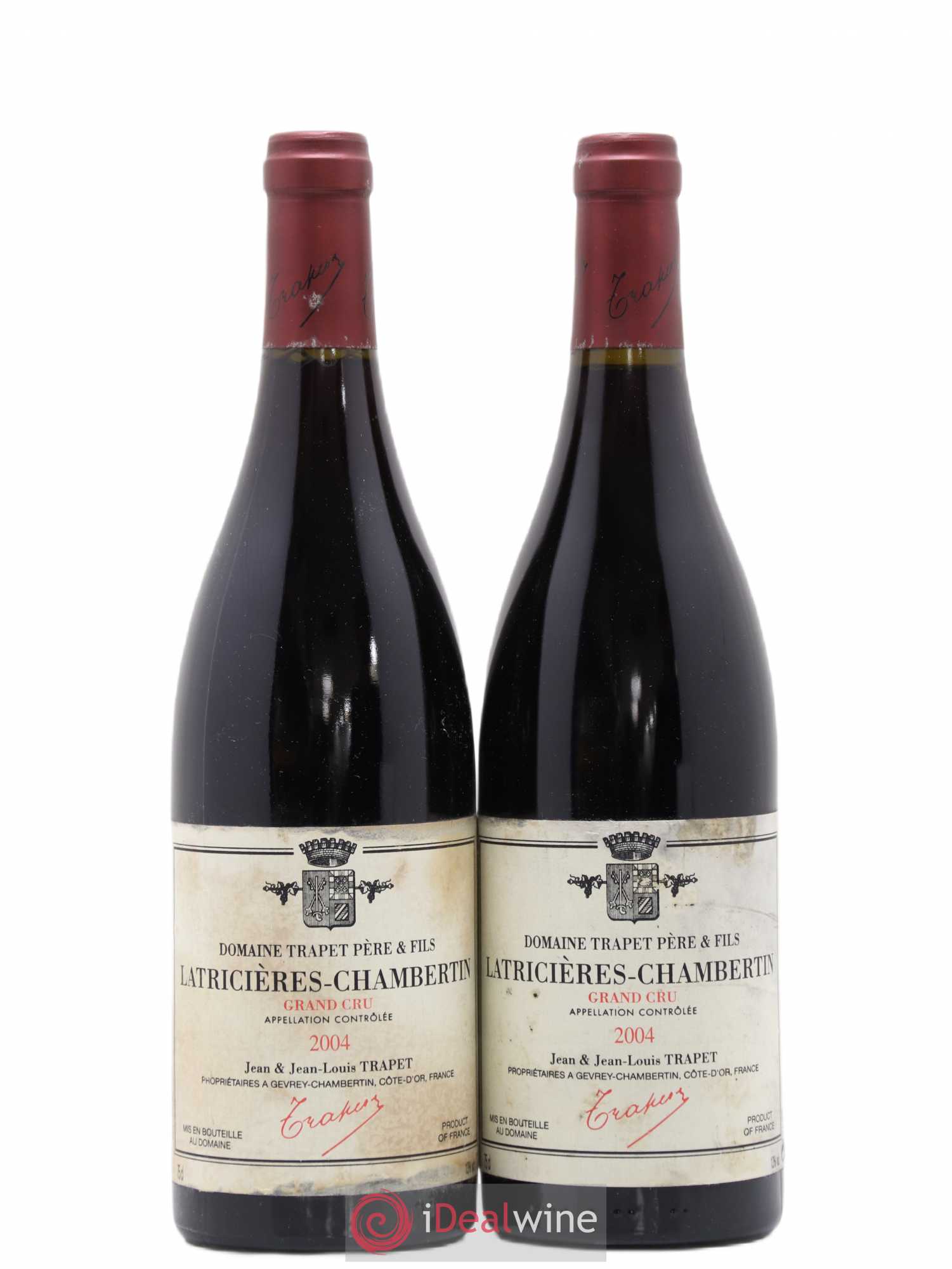 Latricières-Chambertin Grand Cru Domaine Trapet 2004 - Lot de 2 bouteilles - 0