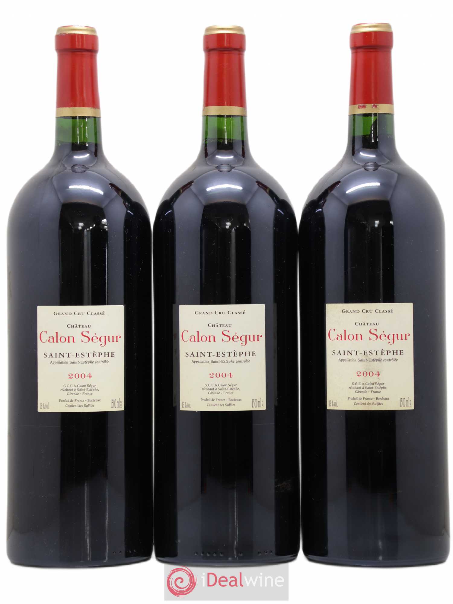 Château Calon Ségur 3ème Grand Cru Classé 2004 - Lot de 3 magnums - 1
