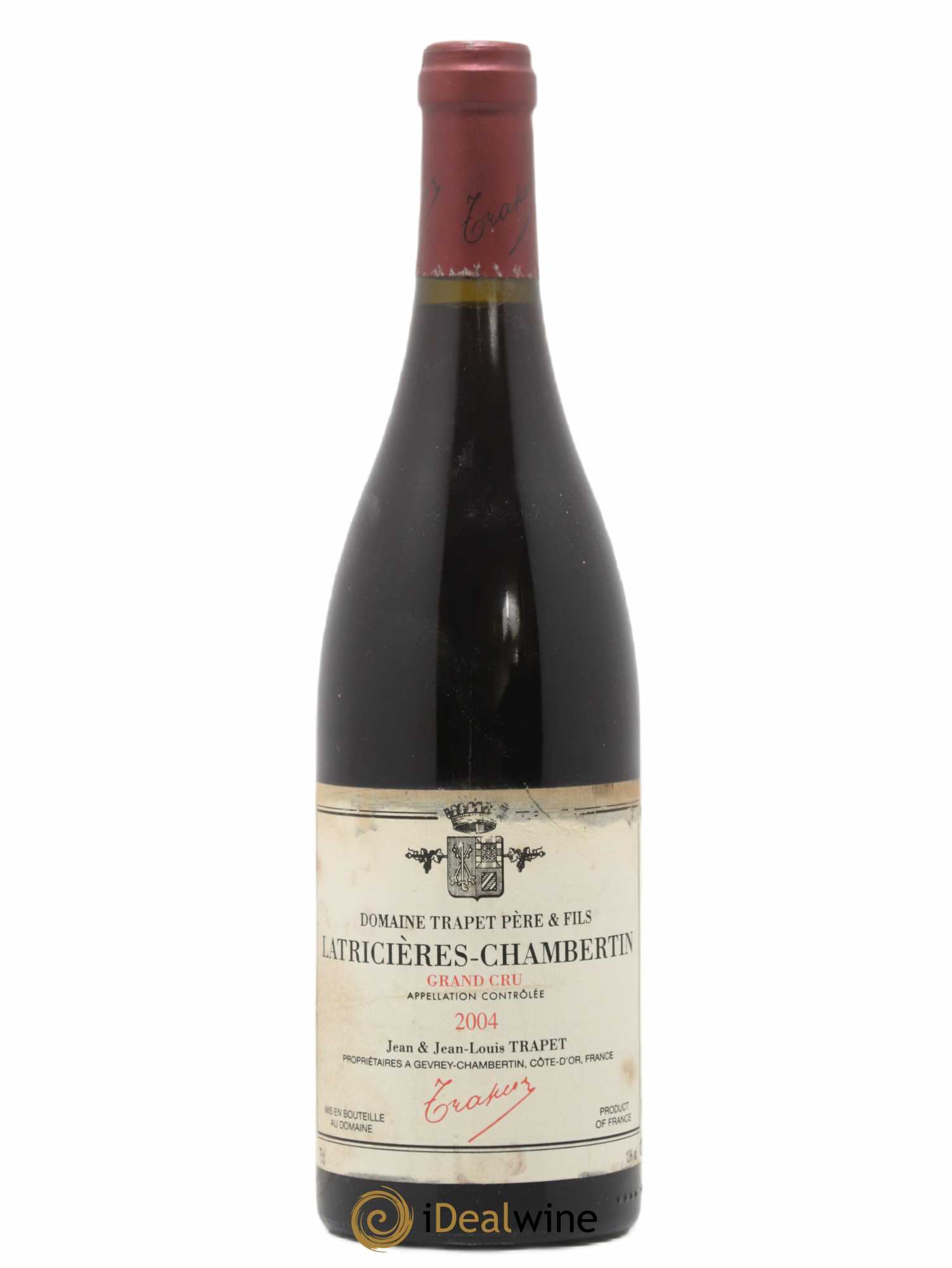 Latricières-Chambertin Grand Cru Domaine Trapet 2004 - Lot de 1 bouteille - 0