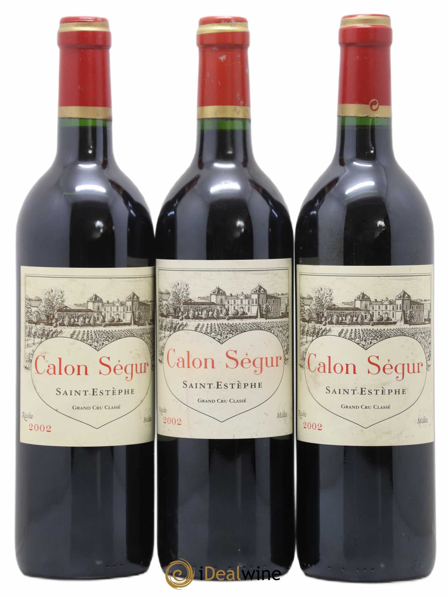 Château Calon Ségur 3ème Grand Cru Classé 2002 - Lot de 3 bouteilles - 0