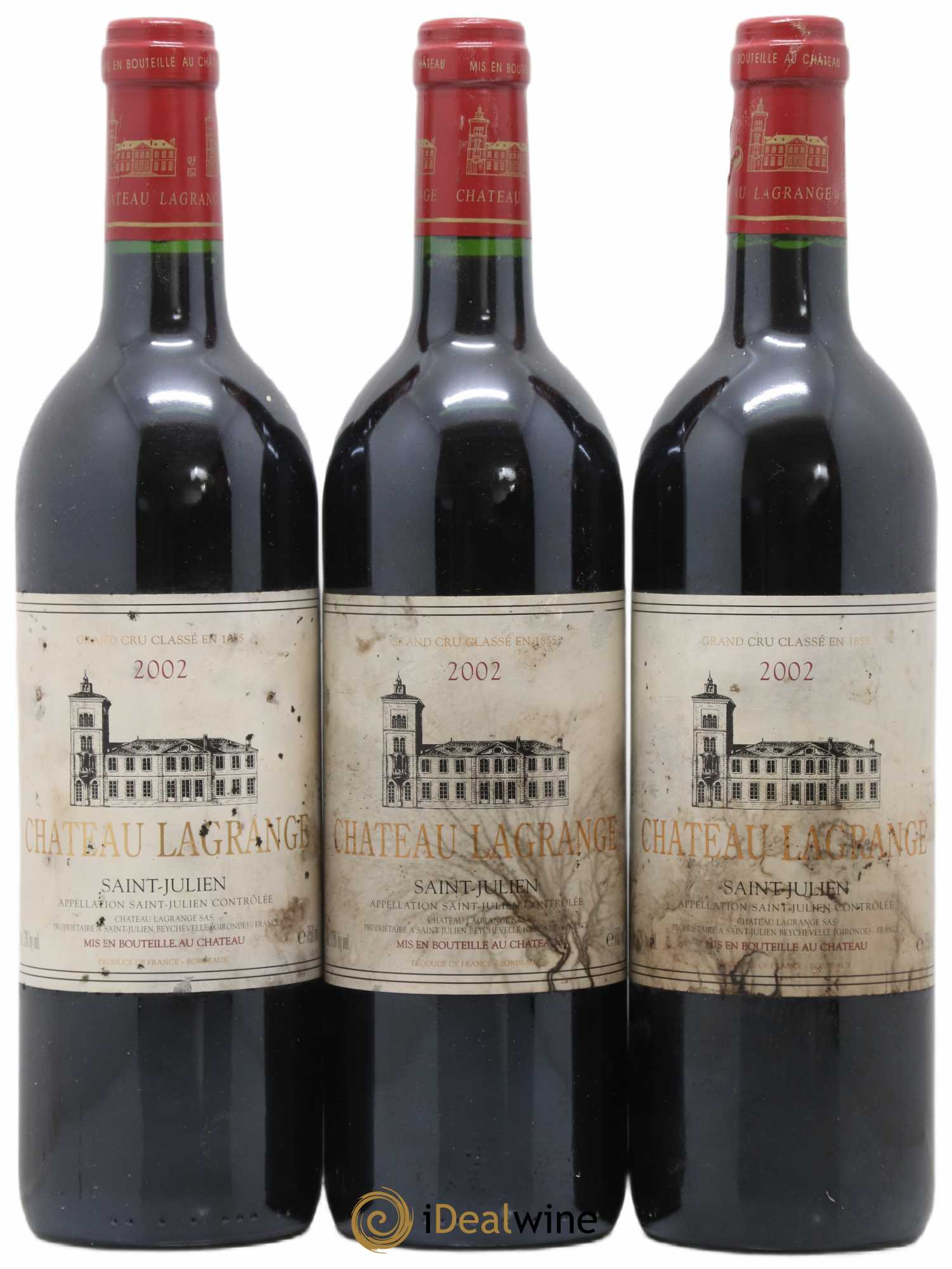 Château Lagrange 3ème Grand Cru Classé 2002 - Lot de 3 bouteilles - 0