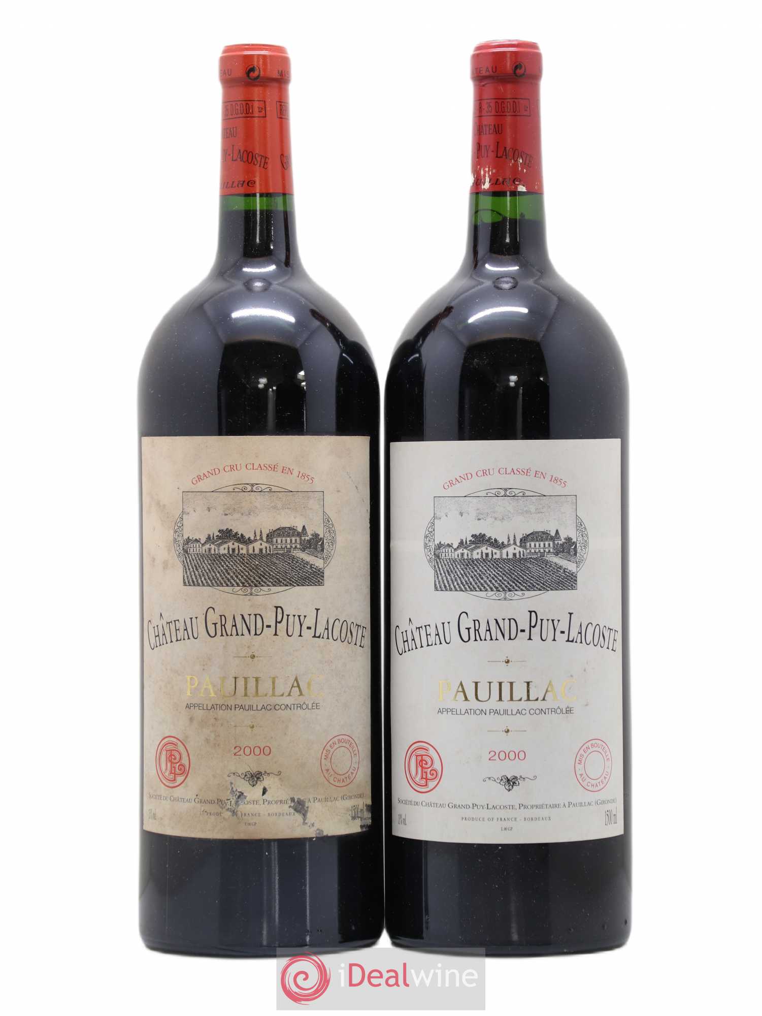 Château Grand Puy Lacoste 5ème Grand Cru Classé 2000 - Lot de 2 magnums - 0
