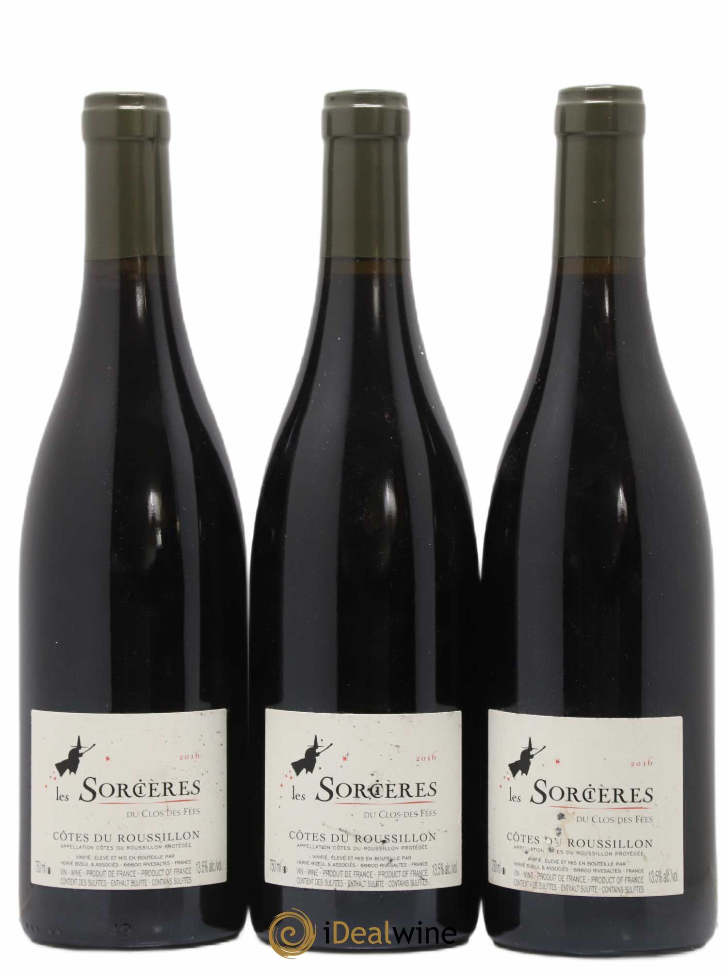 Côtes du Roussillon Clos des Fées Les Sorcières Hervé Bizeul 2016 - Lot de 3 bouteilles - 0