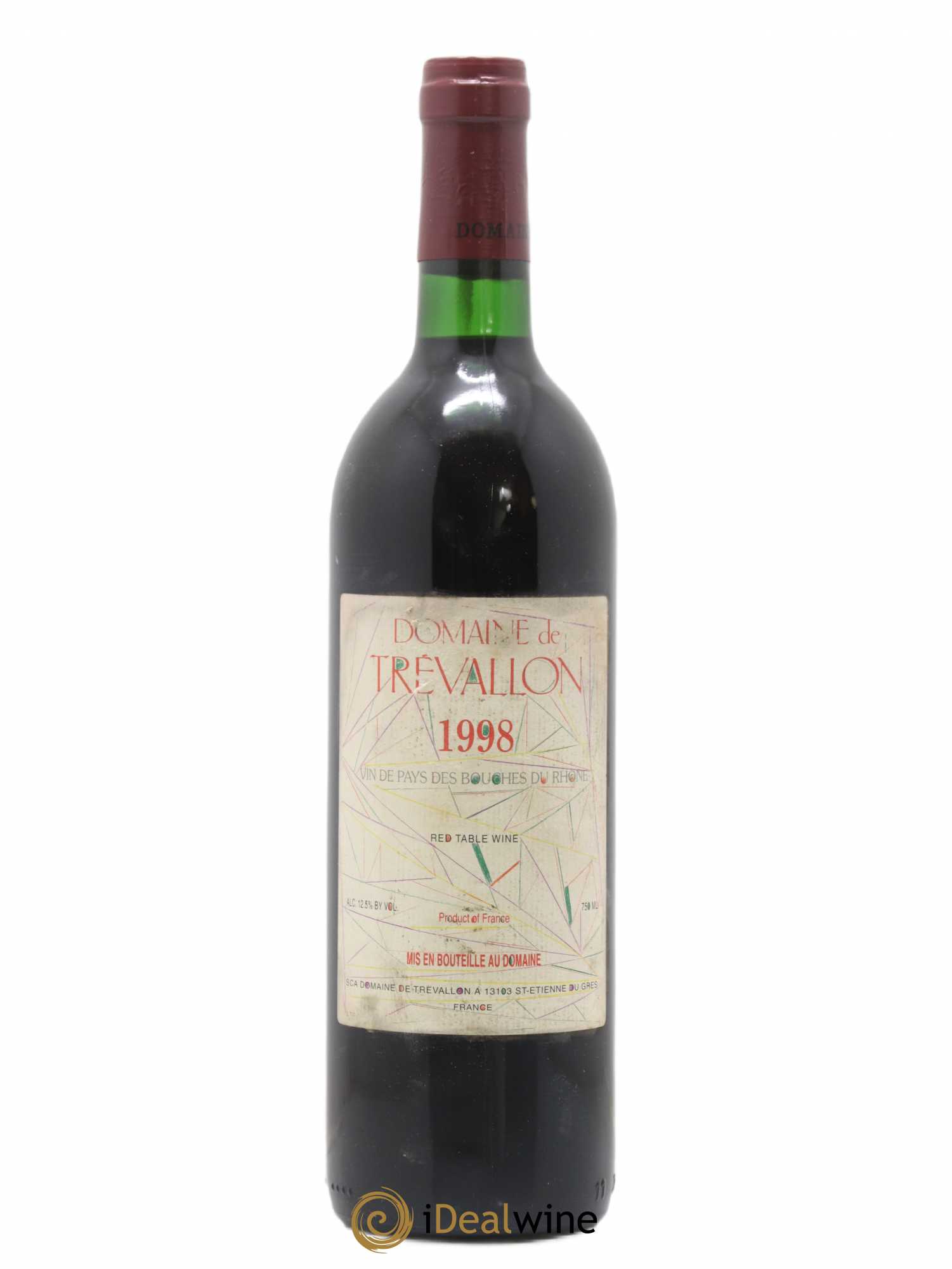 VDP Bouches du Rhône Trévallon (Domaine de) Eloi Dürrbach 1998 - Lot de 1 bouteille - 0