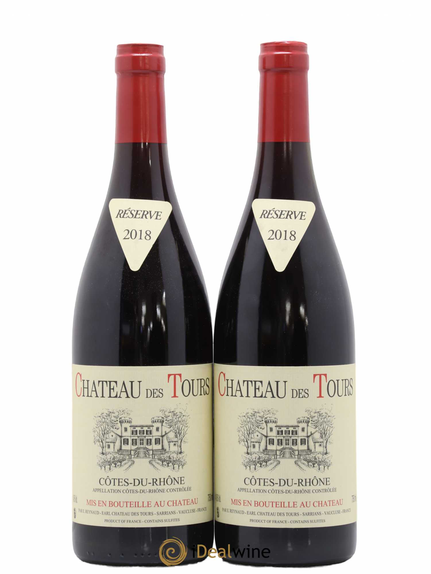 Côtes-du-Rhône Château des Tours Emmanuel Reynaud 2018 - Lot de 2 bouteilles - 0