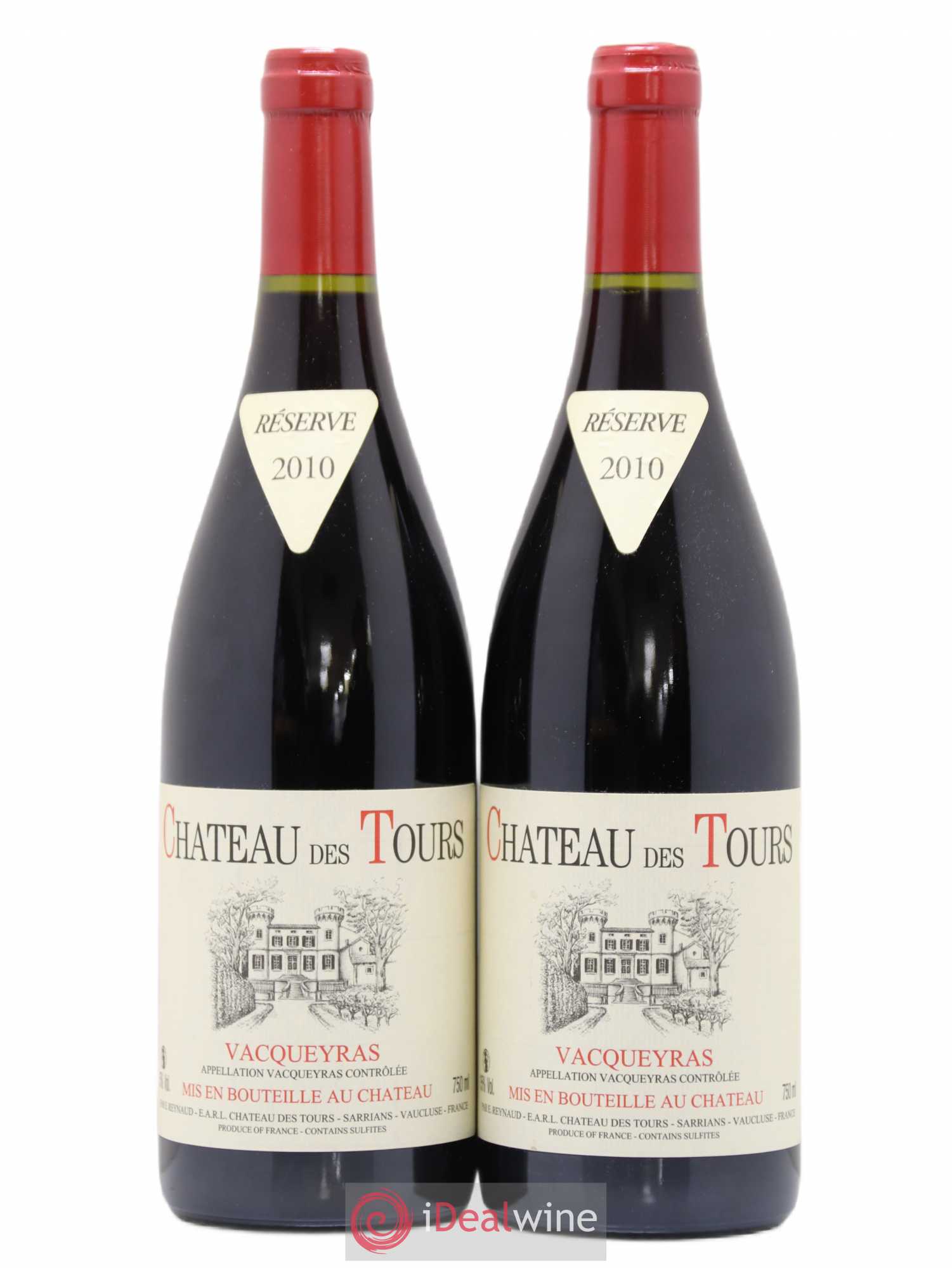 Vacqueyras Château des Tours Emmanuel Reynaud 2010 - Lot de 2 bouteilles - 0