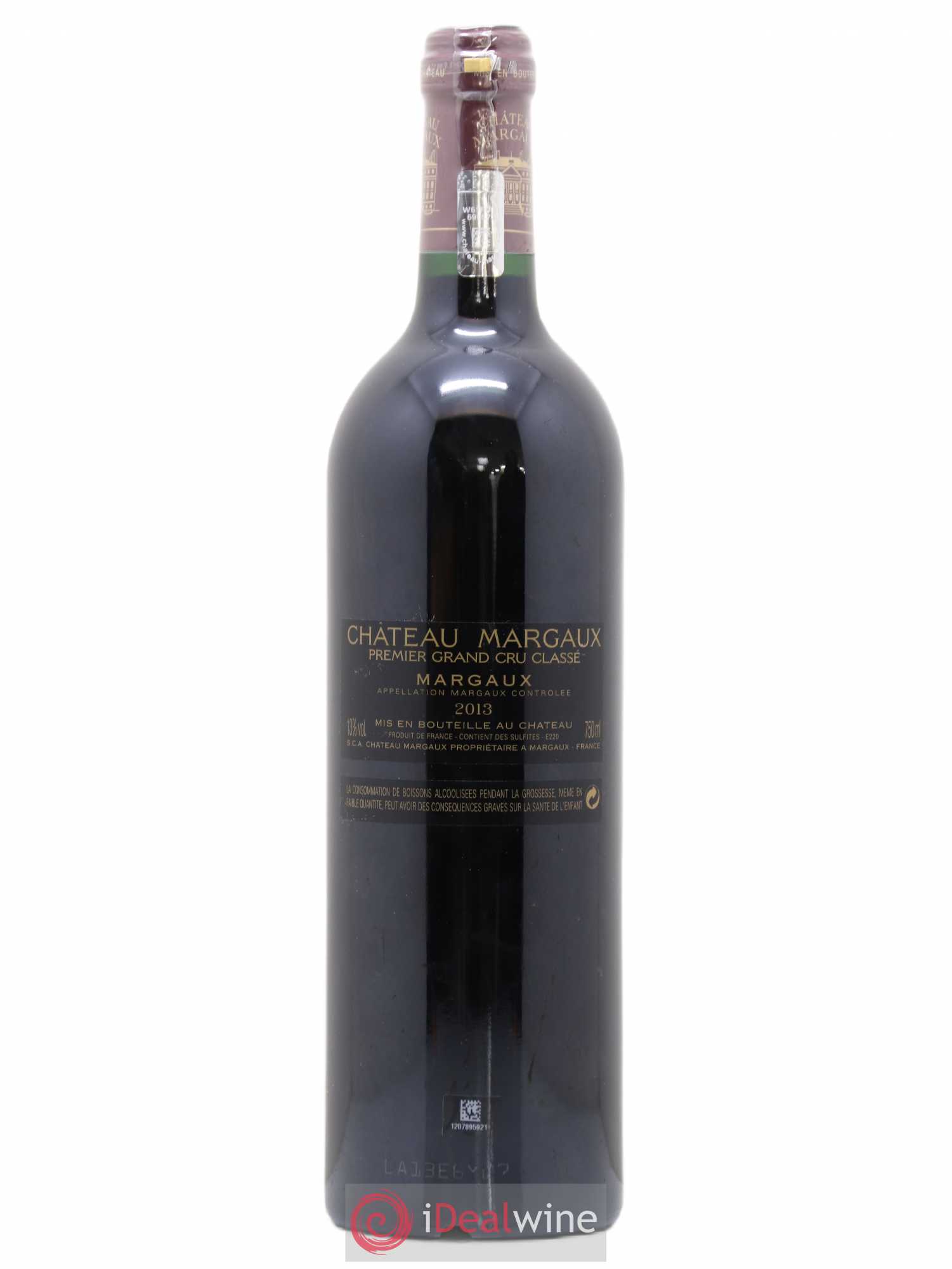 Château Margaux 1er Grand Cru Classé 2013 - Lot de 1 bouteille - 1