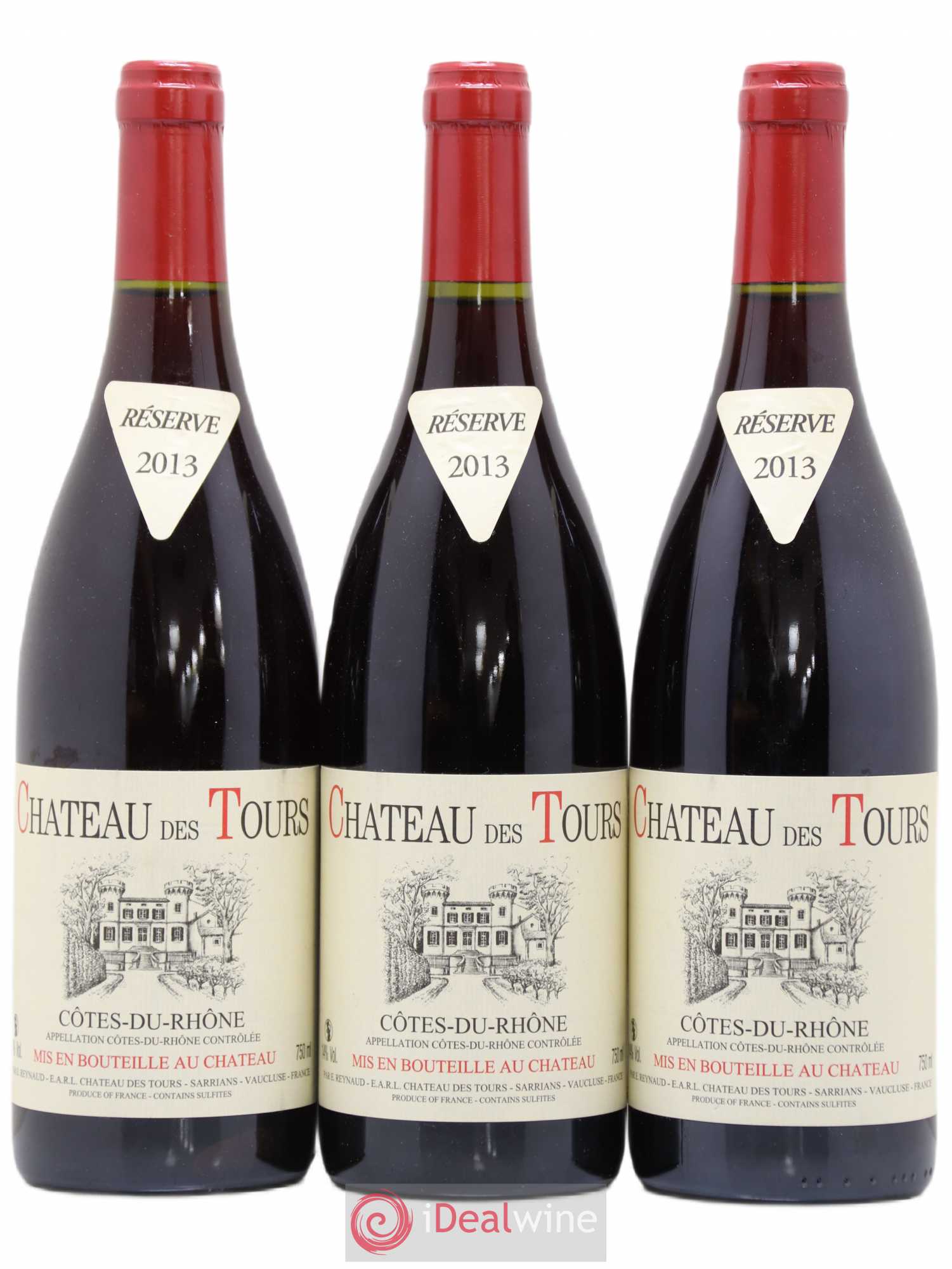 Côtes-du-Rhône Château des Tours Emmanuel Reynaud 2013 - Lot de 3 bouteilles - 0