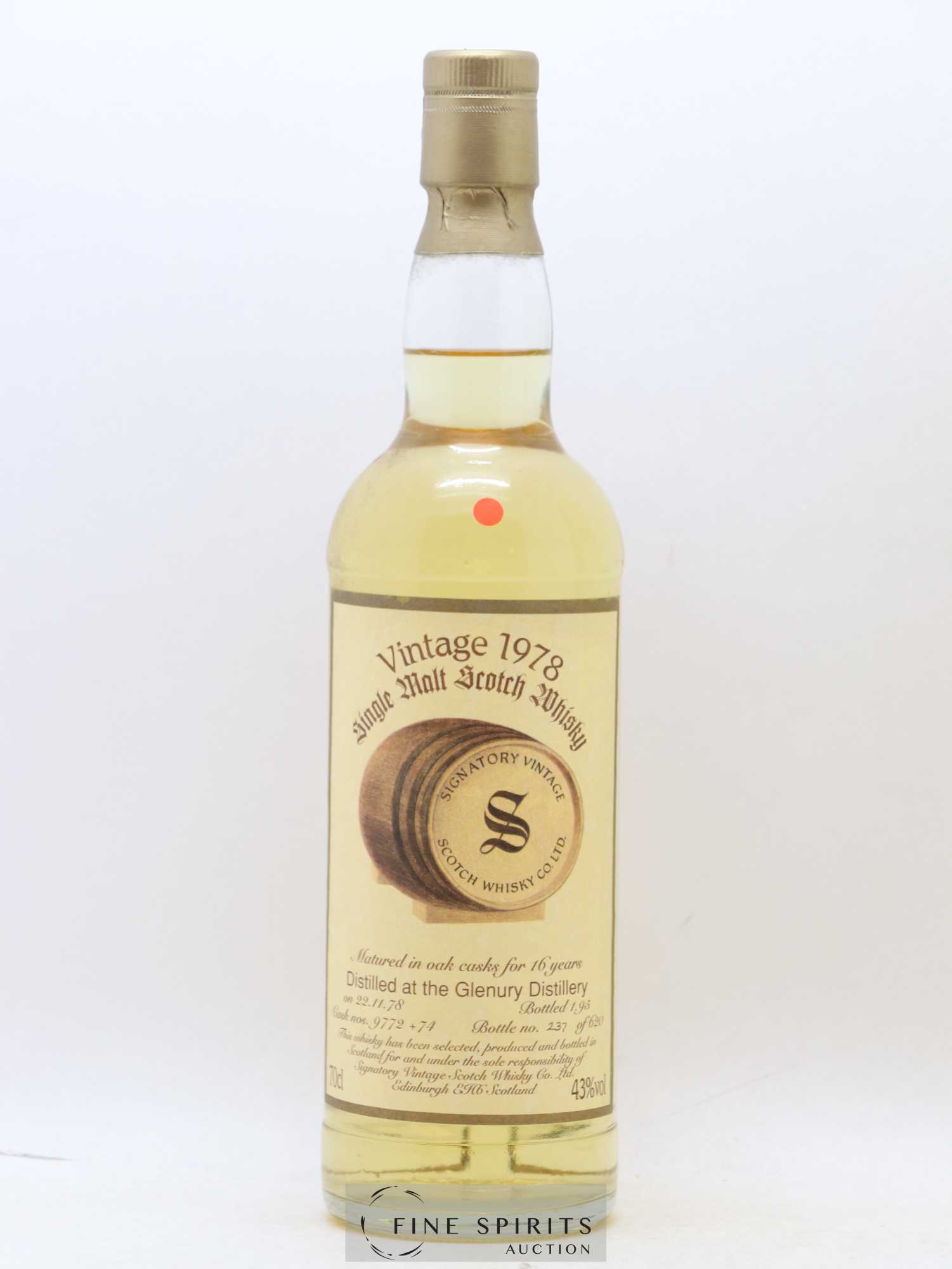 Glenury 16 years 1978 Signatory Vintage Casks n°9772-74 - One of 620 - bottled 1995 - Posten von 1 Flasche - 1