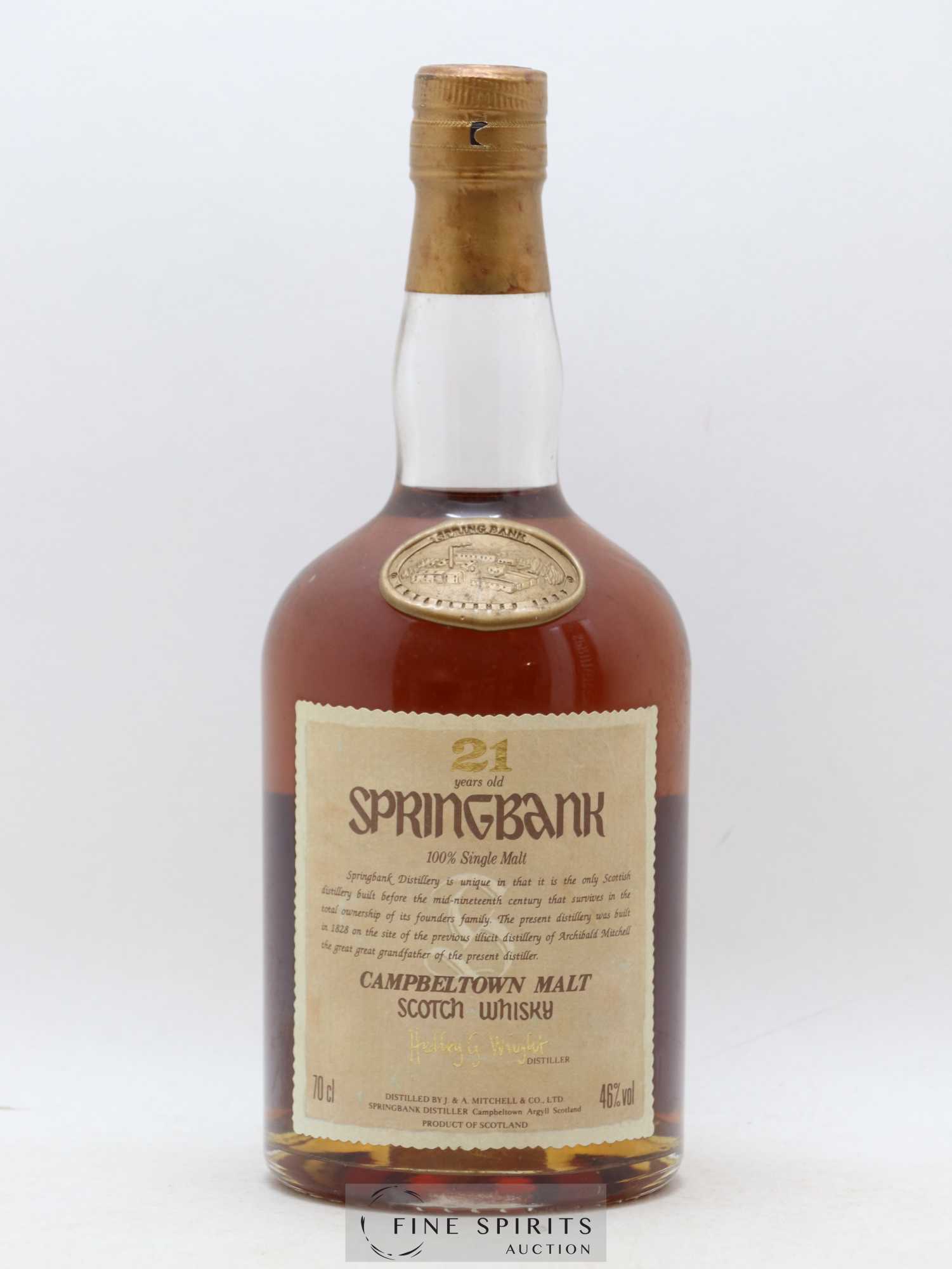 Springbank 21 years Of. Dumpy Gold Wax - Lot of 1 bottle - 1