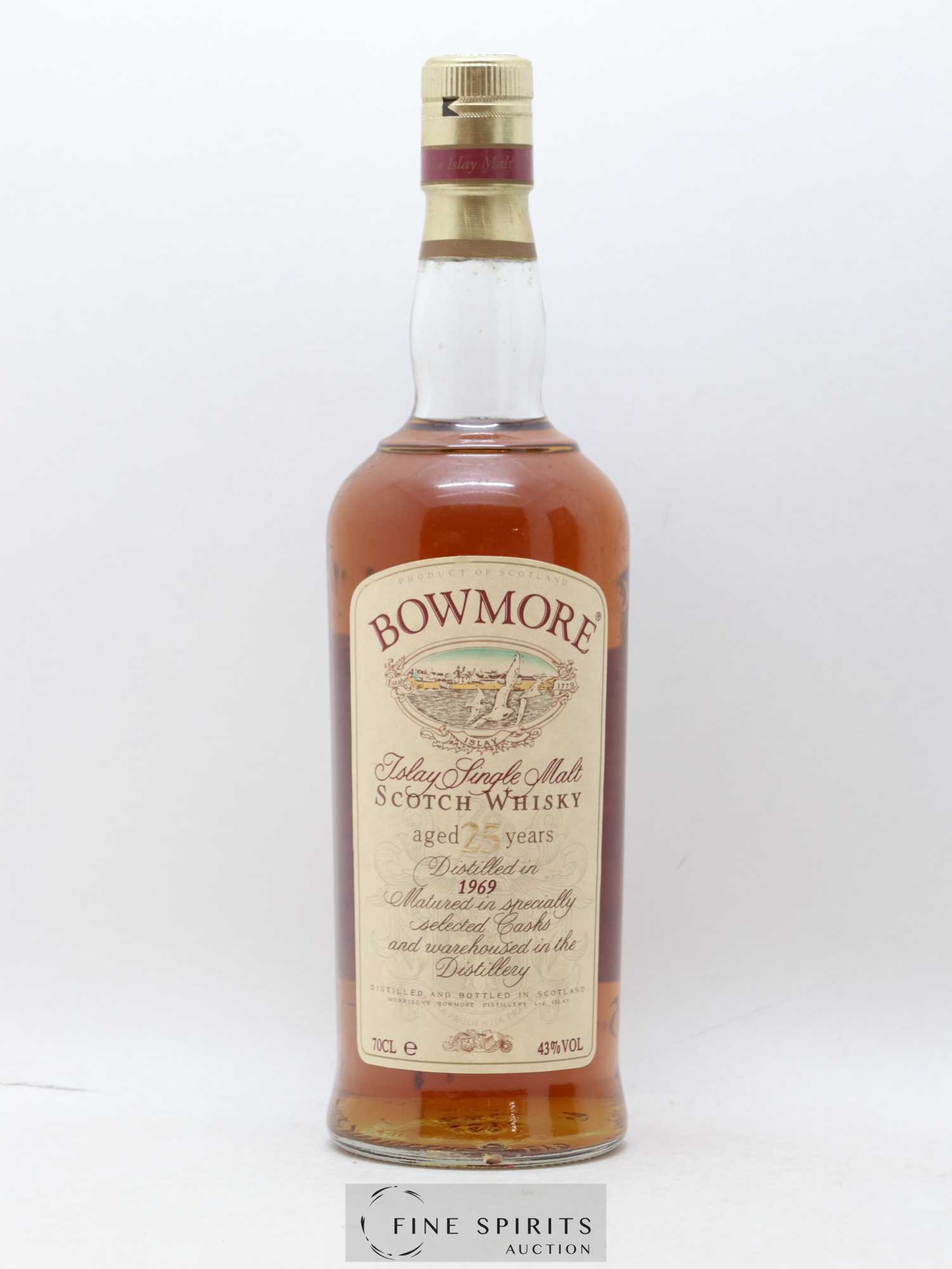 Bowmore 25 years 1969 Of. - Lotto di 1 bottiglia - 1