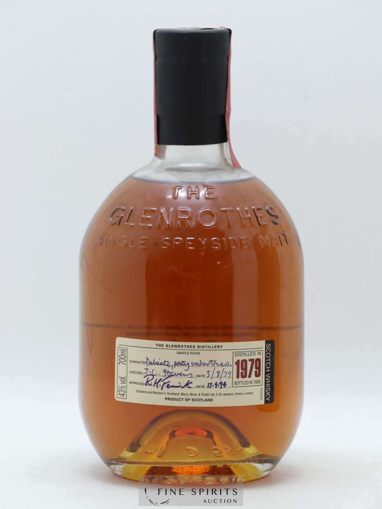 Glenrothes 1979 Of. Berry Bros & Rudd bottled 1995 Sample Room - Lot of 1 bottle - 1