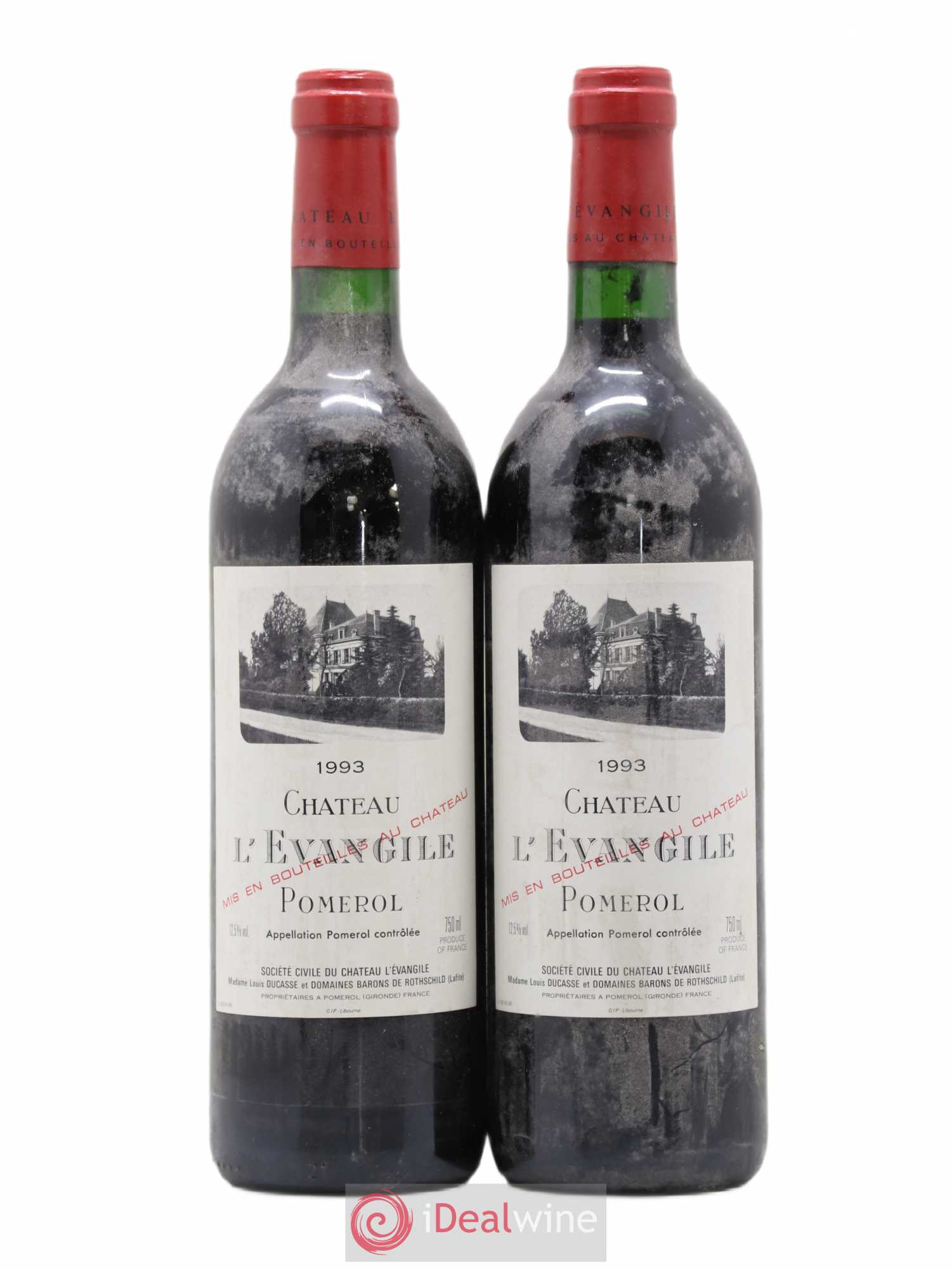 Château l' Évangile 1993 - Lot de 2 bouteilles - 0