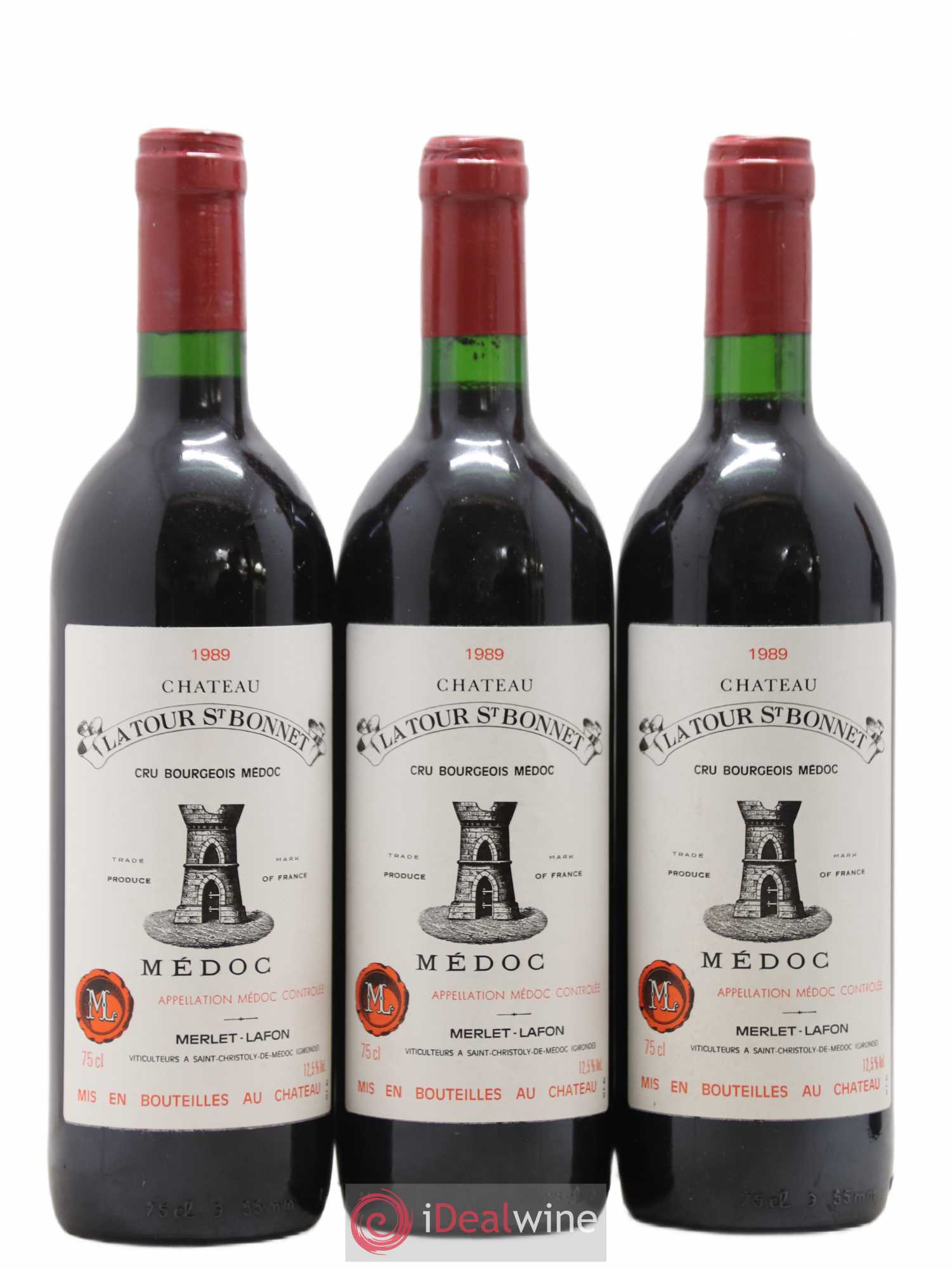 Château la Tour Saint-Bonnet Cru Bourgeois 1989 - Lot de 12 bouteilles - 2