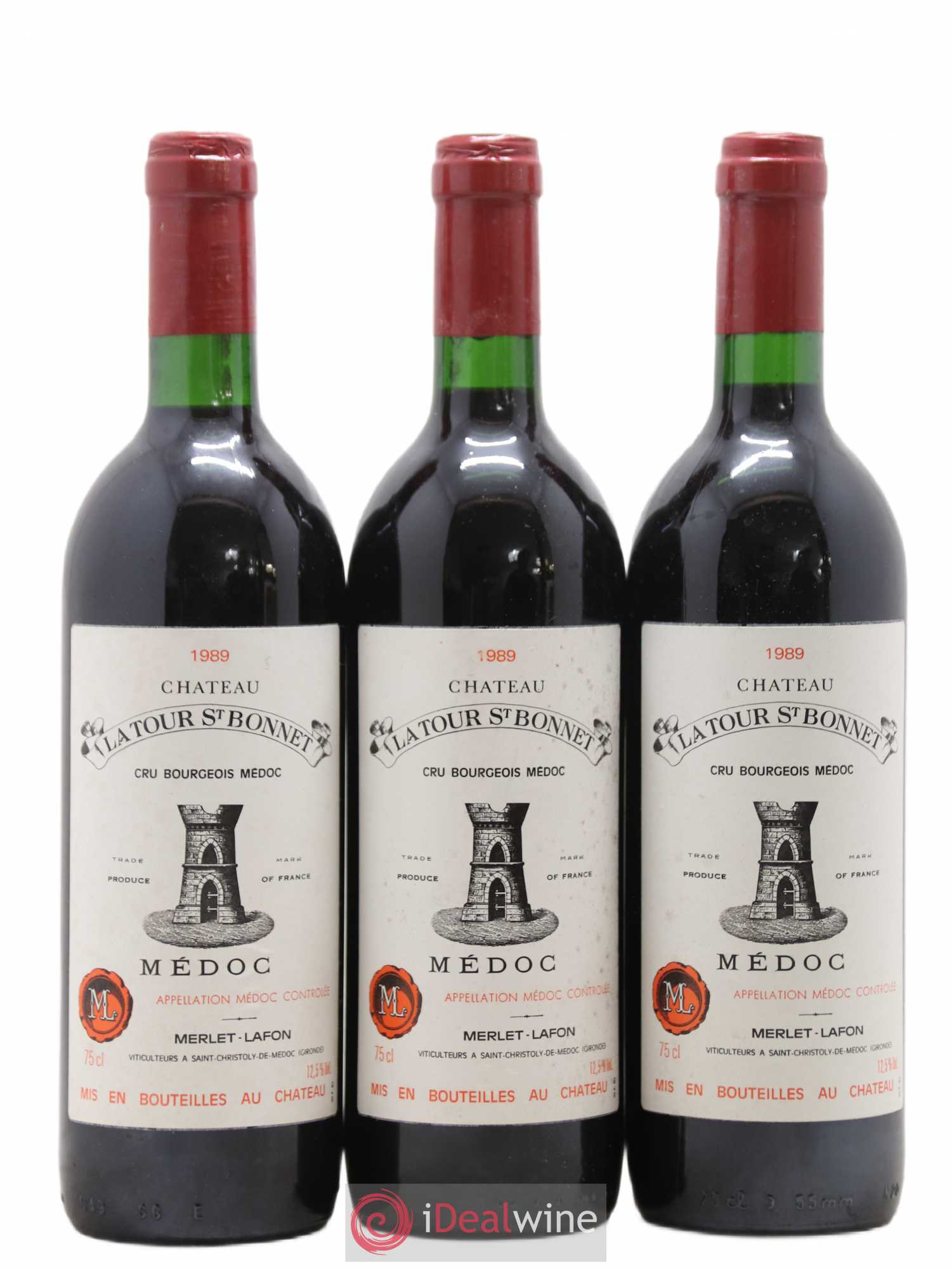 Château la Tour Saint-Bonnet Cru Bourgeois 1989 - Lot de 12 bouteilles - 3