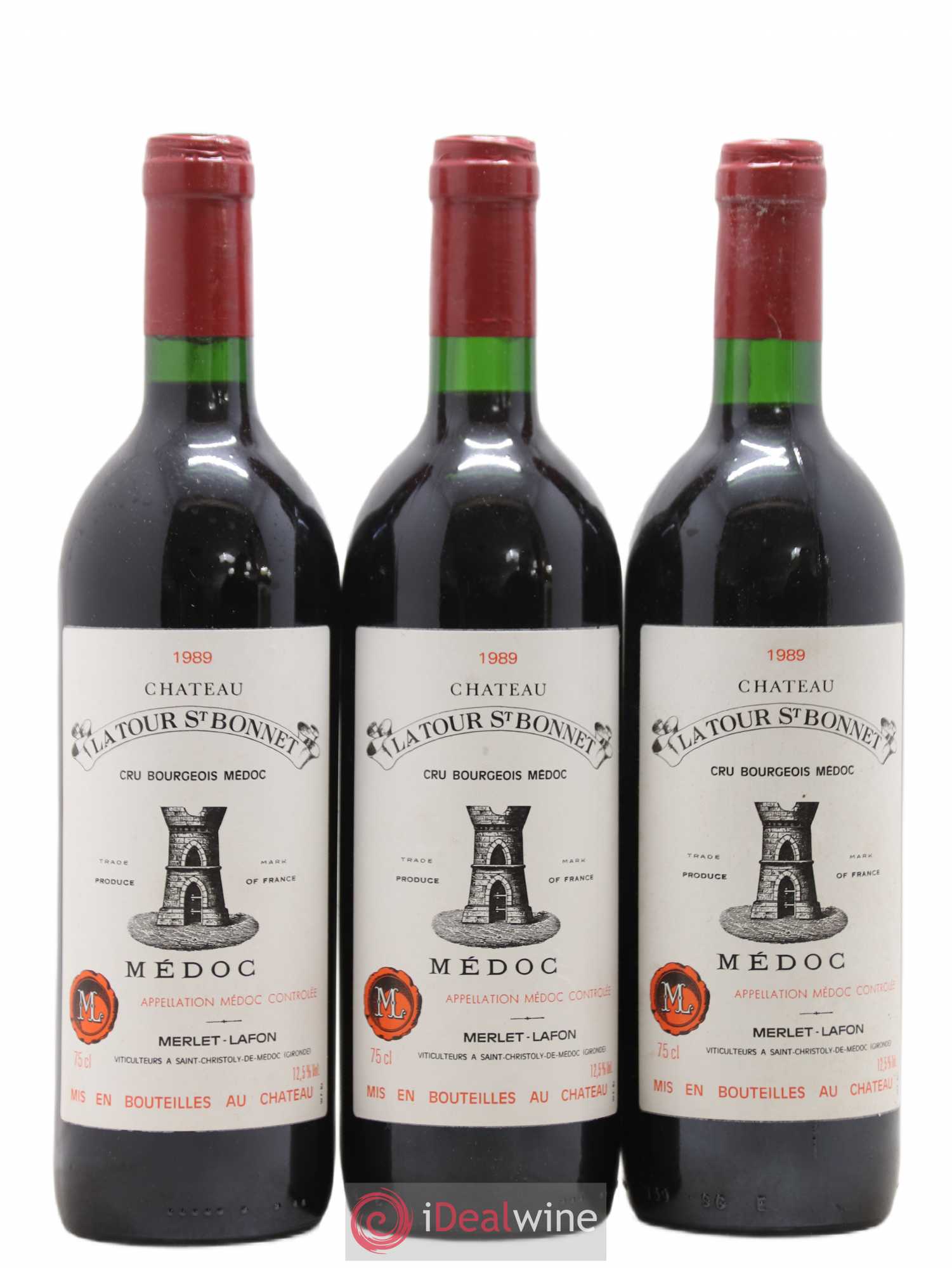 Château la Tour Saint-Bonnet Cru Bourgeois 1989 - Lot de 12 bouteilles - 4