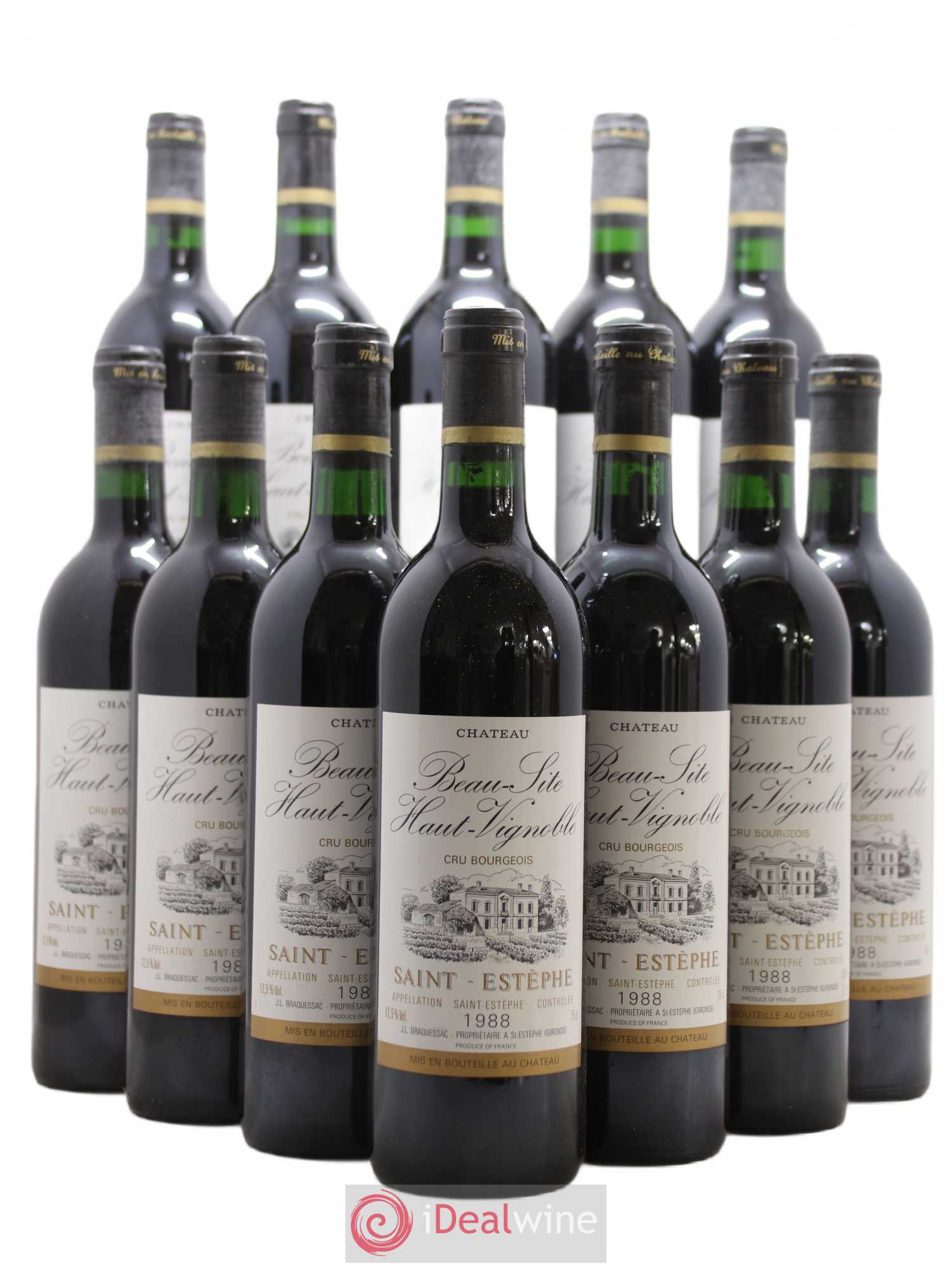 Château Beau Site Cru Bourgeois 1988 - Lot de 12 bouteilles - 0